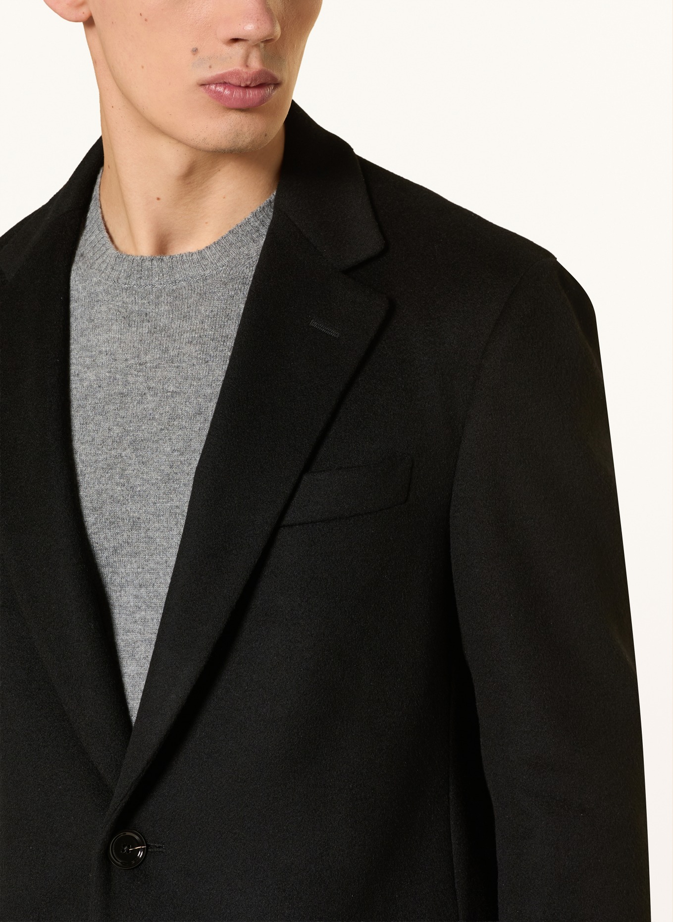 LARDINI Płaszcz z kaszmiru: CZARNY