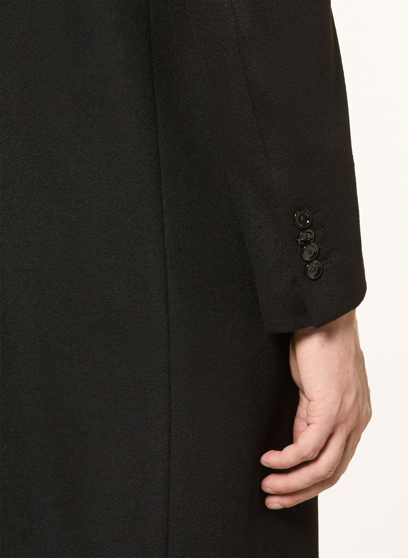 LARDINI Płaszcz z kaszmiru: CZARNY