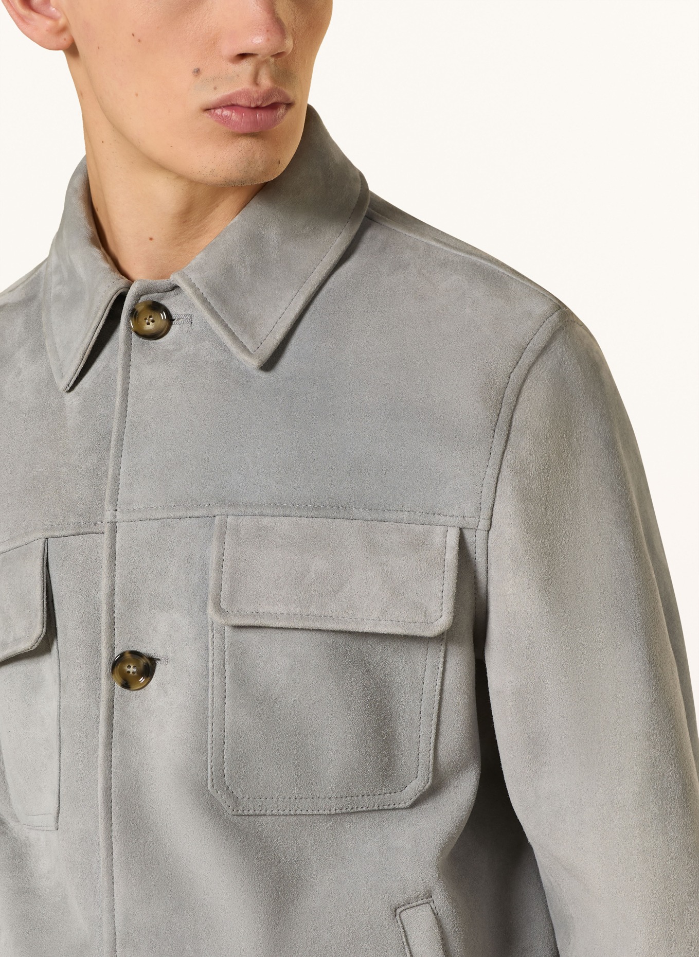 LARDINI Lederjacke: BLAUGRAU