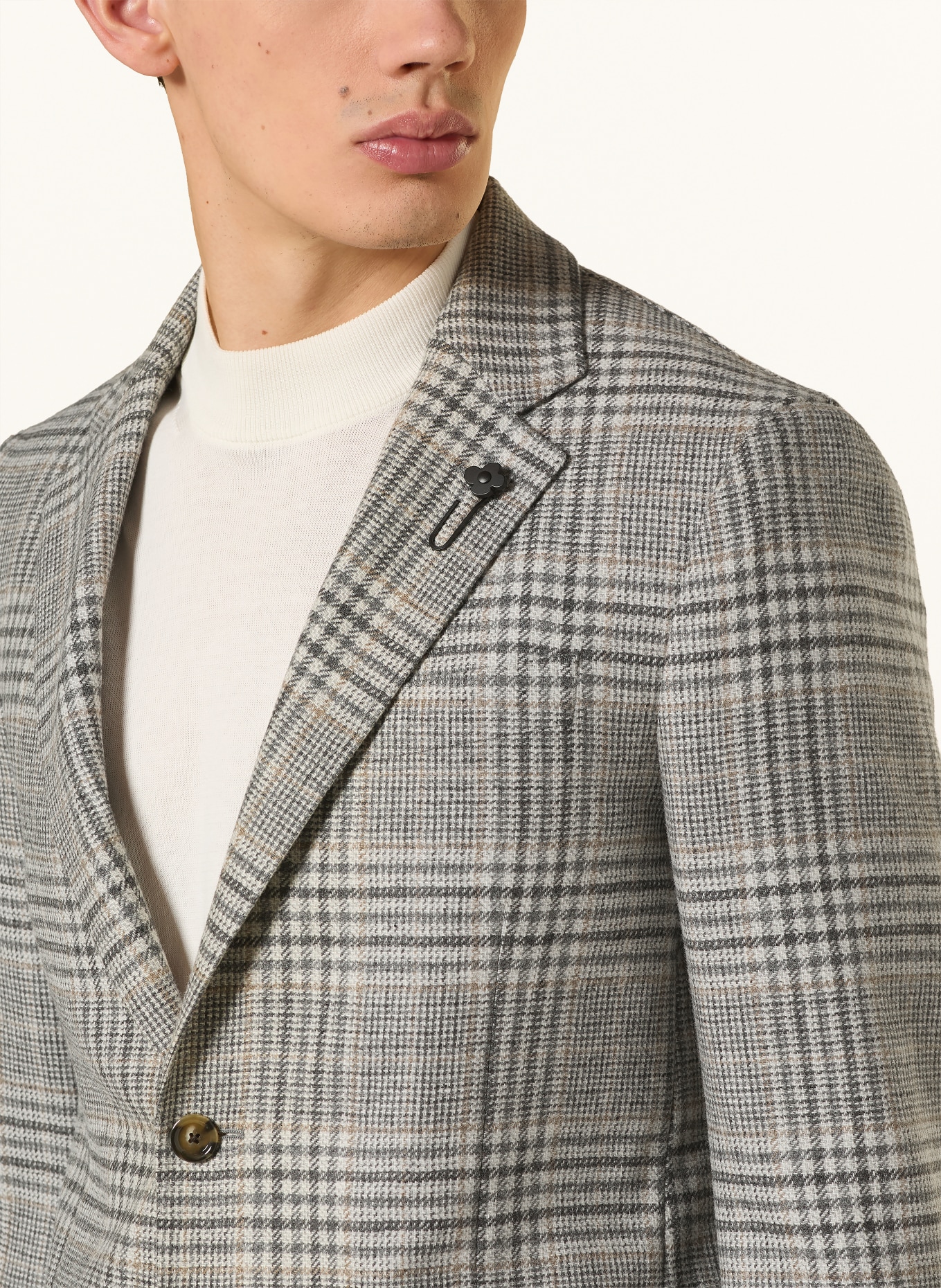 LARDINI Colbert met extra slanke pasvorm: LICHTGRIJS / DONKERGRIJS / GRIJS