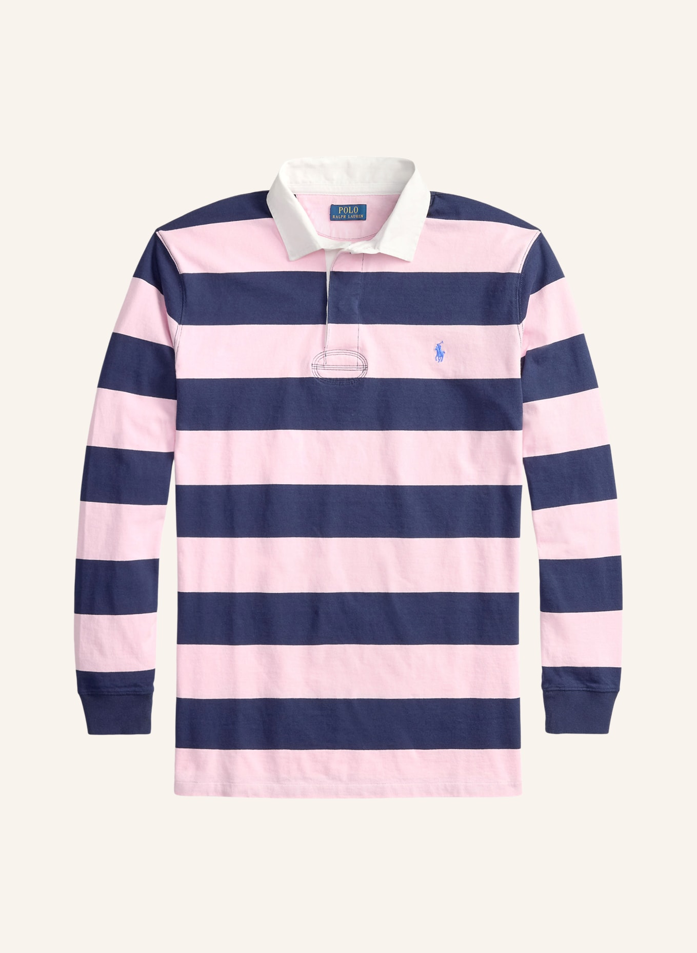 POLO RALPH LAUREN Big & Tall Rugbyshirt Classic Fit: ROSA / DUNKELBLAU