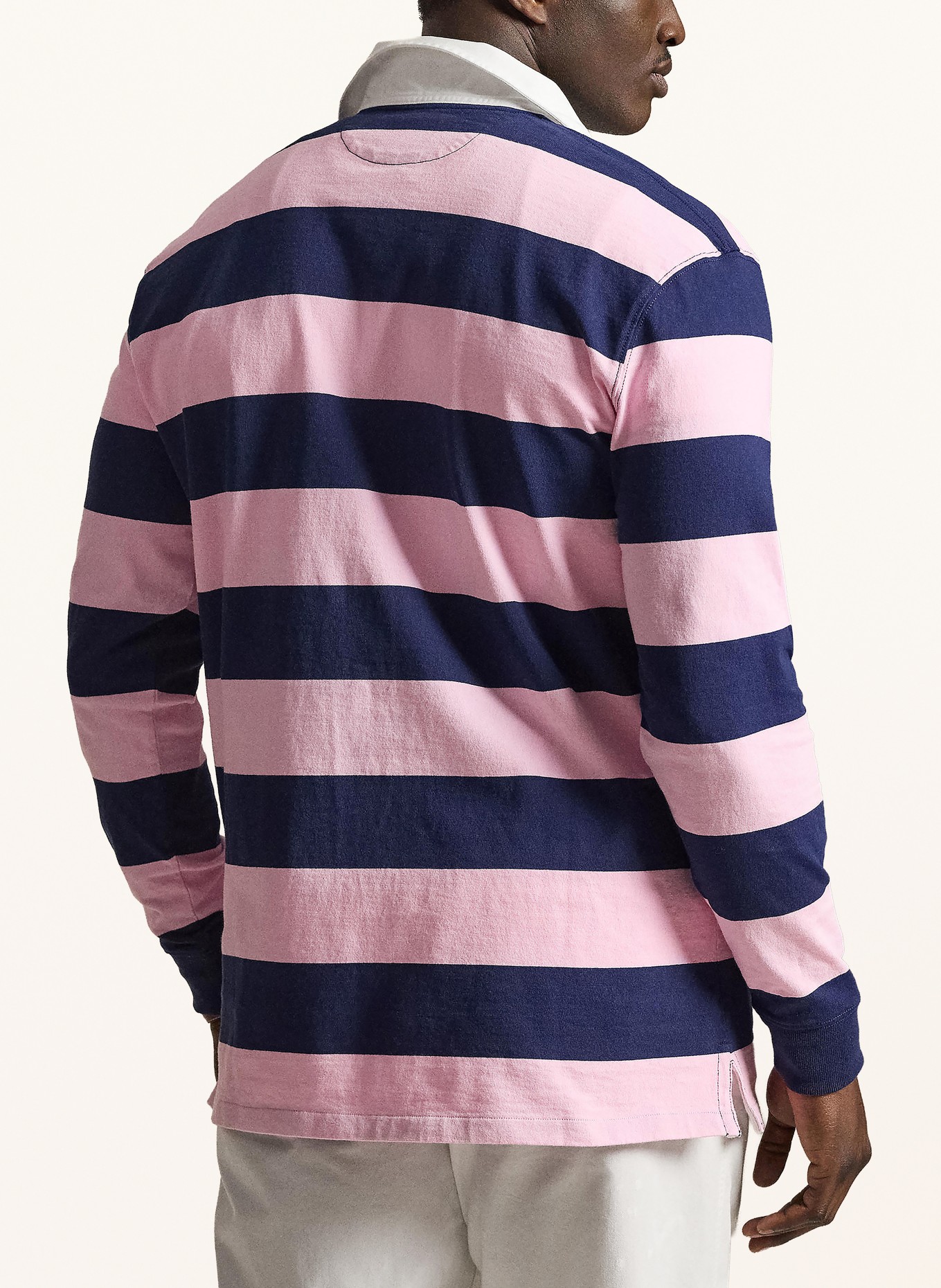 POLO RALPH LAUREN Big & Tall Rugbyshirt Classic Fit: ROSA / DUNKELBLAU
