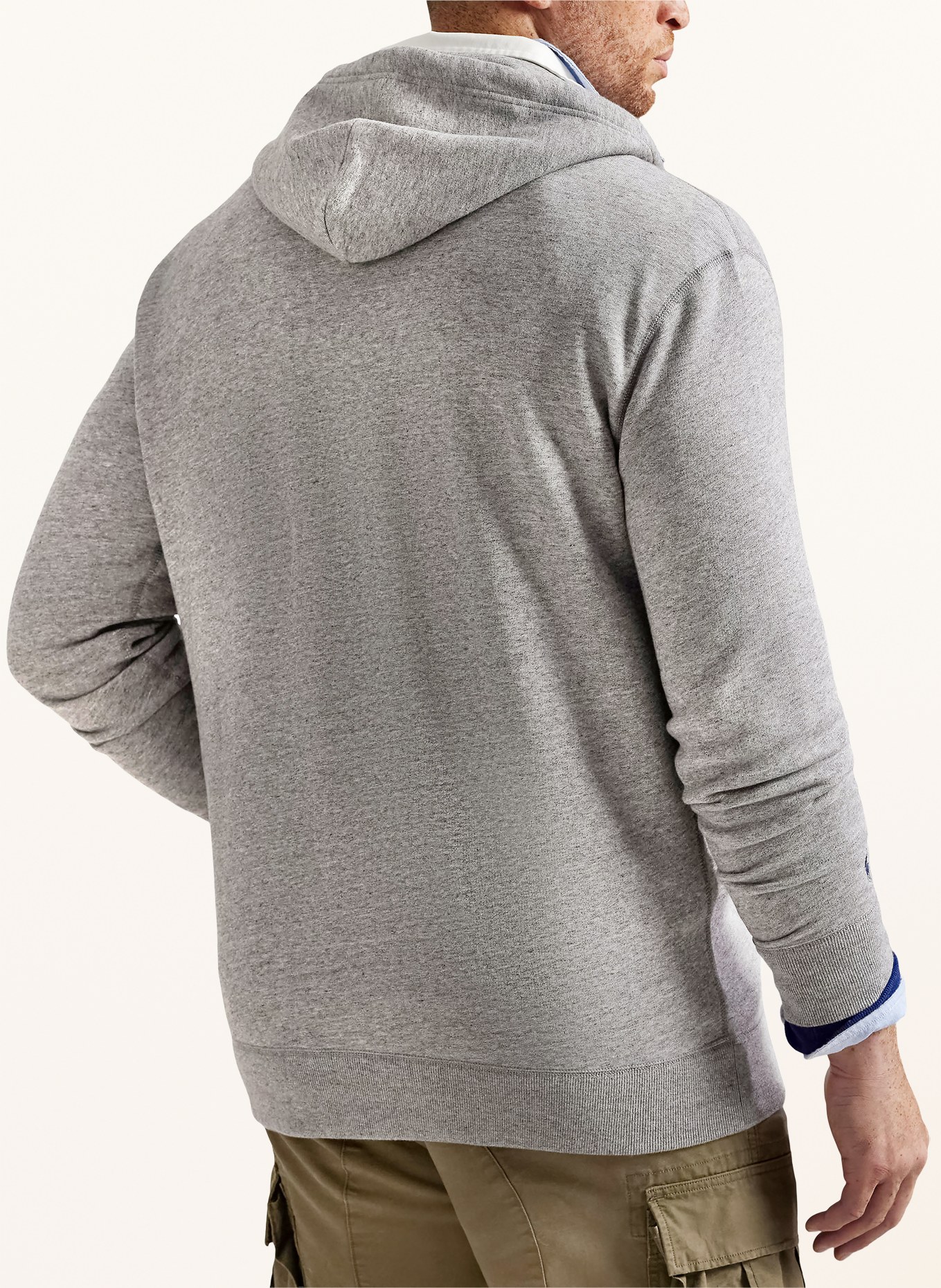 POLO RALPH LAUREN Big & Tall sweat jacket: GRAY