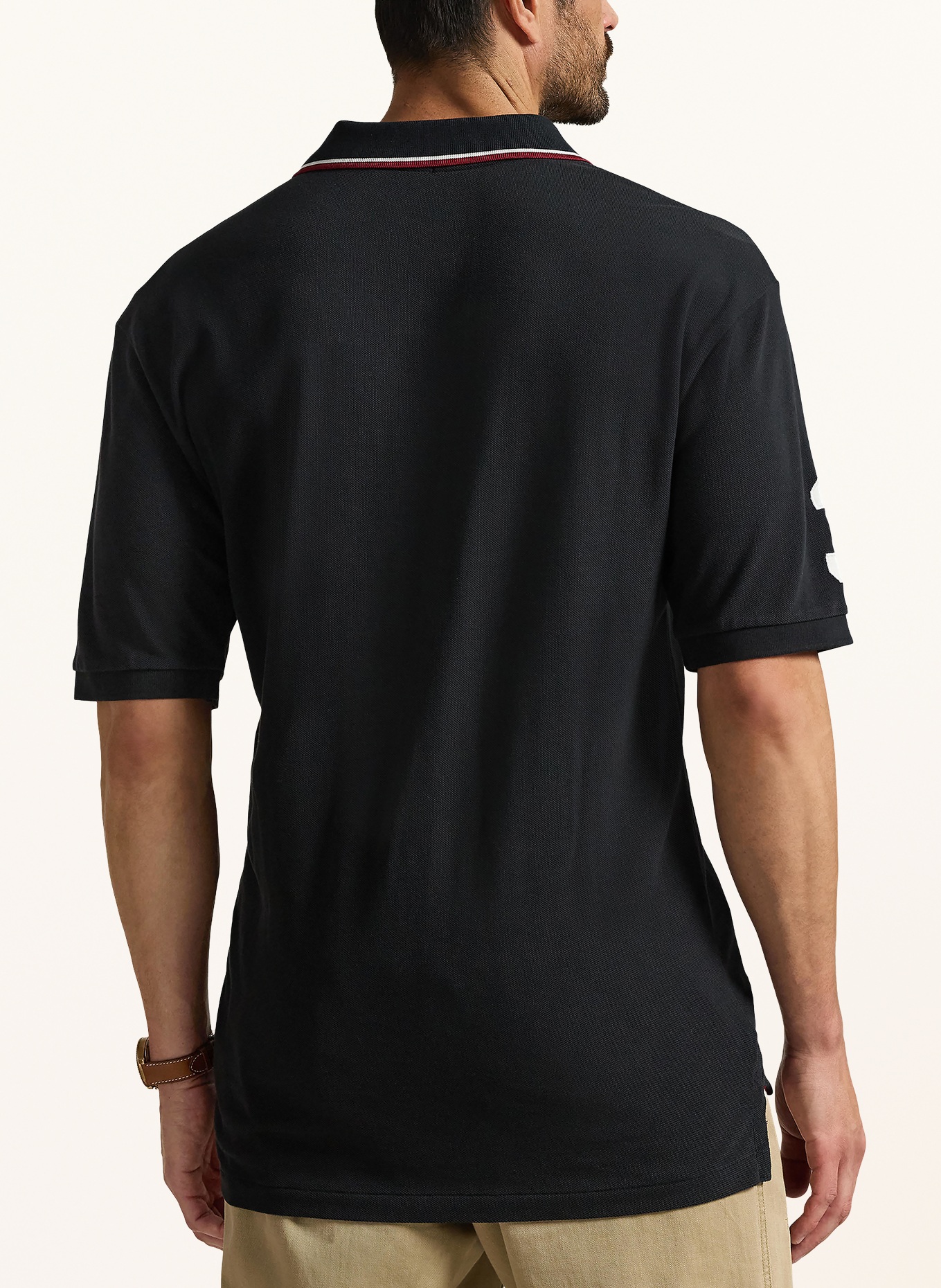 POLO RALPH LAUREN Big & Tall Piqué-Poloshirt: DUNKELBLAU / DUNKELROT / WEISS