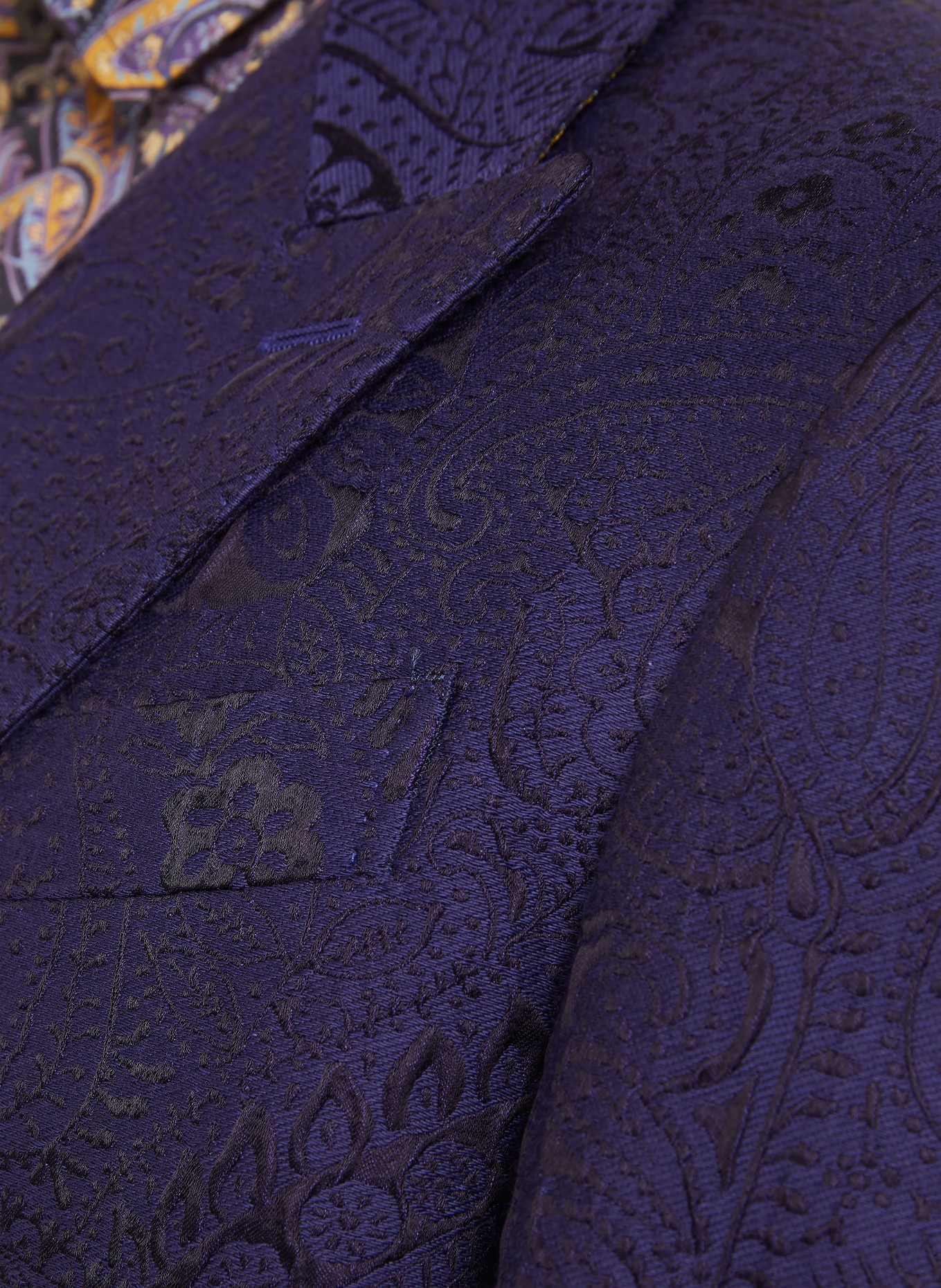 ETRO Jacquard-colbert met normale pasvorm: DONKERBLAUW