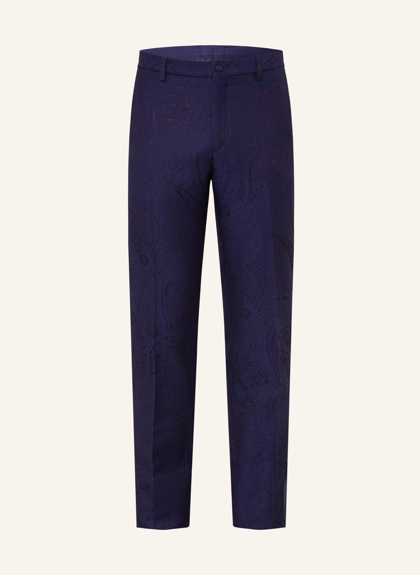 ETRO Jacquardbroek met normale pasvorm: DONKERBLAUW