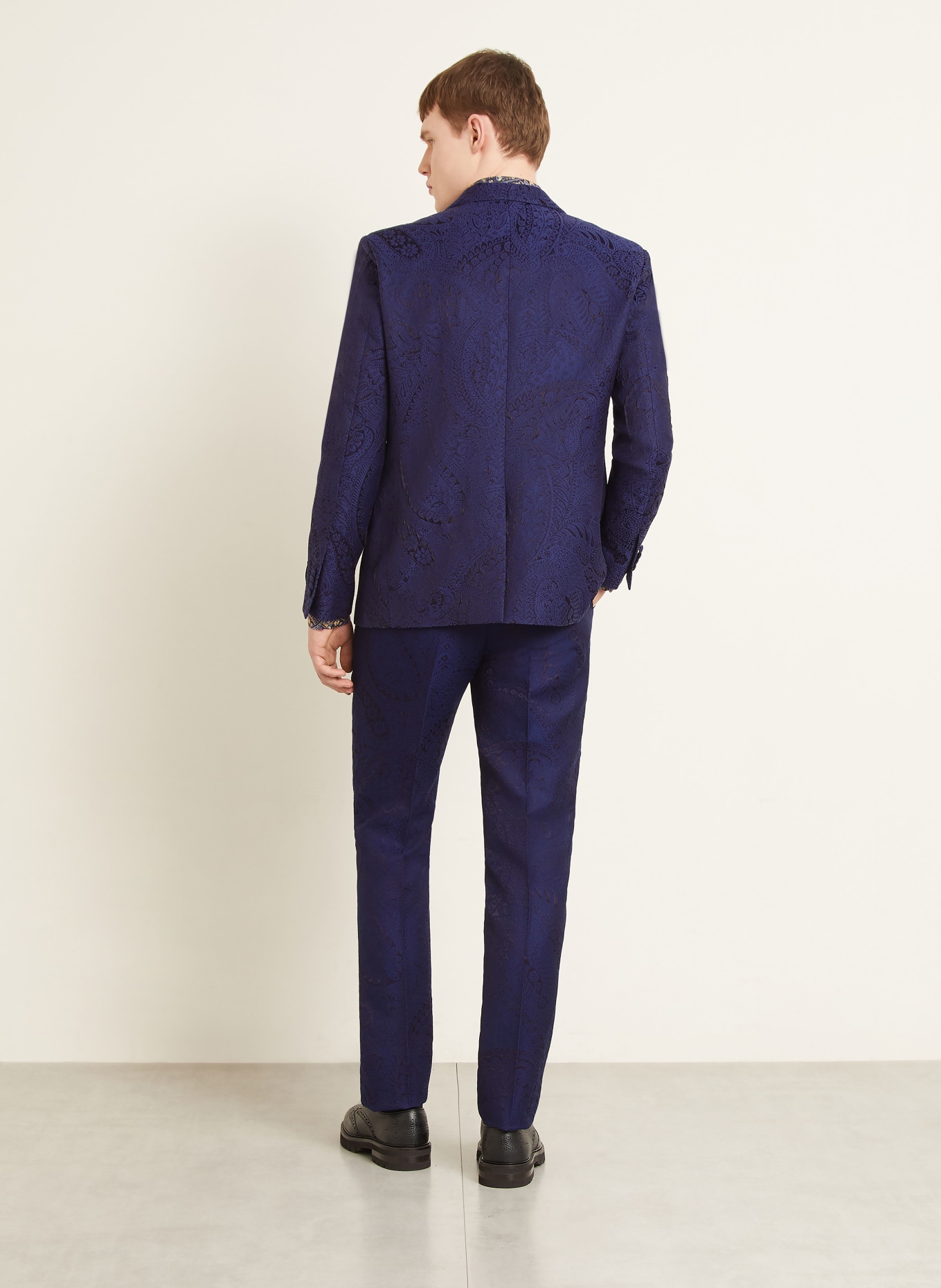 ETRO Jacquardbroek met normale pasvorm: DONKERBLAUW