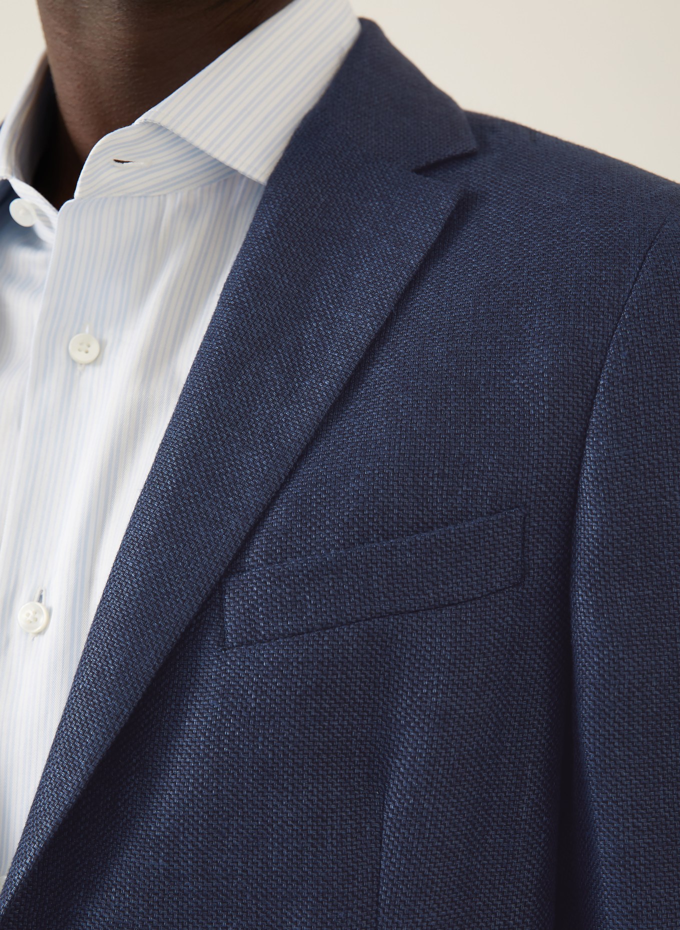 ZEGNA Sakko Slim Fit mit Leinen: DUNKELBLAU