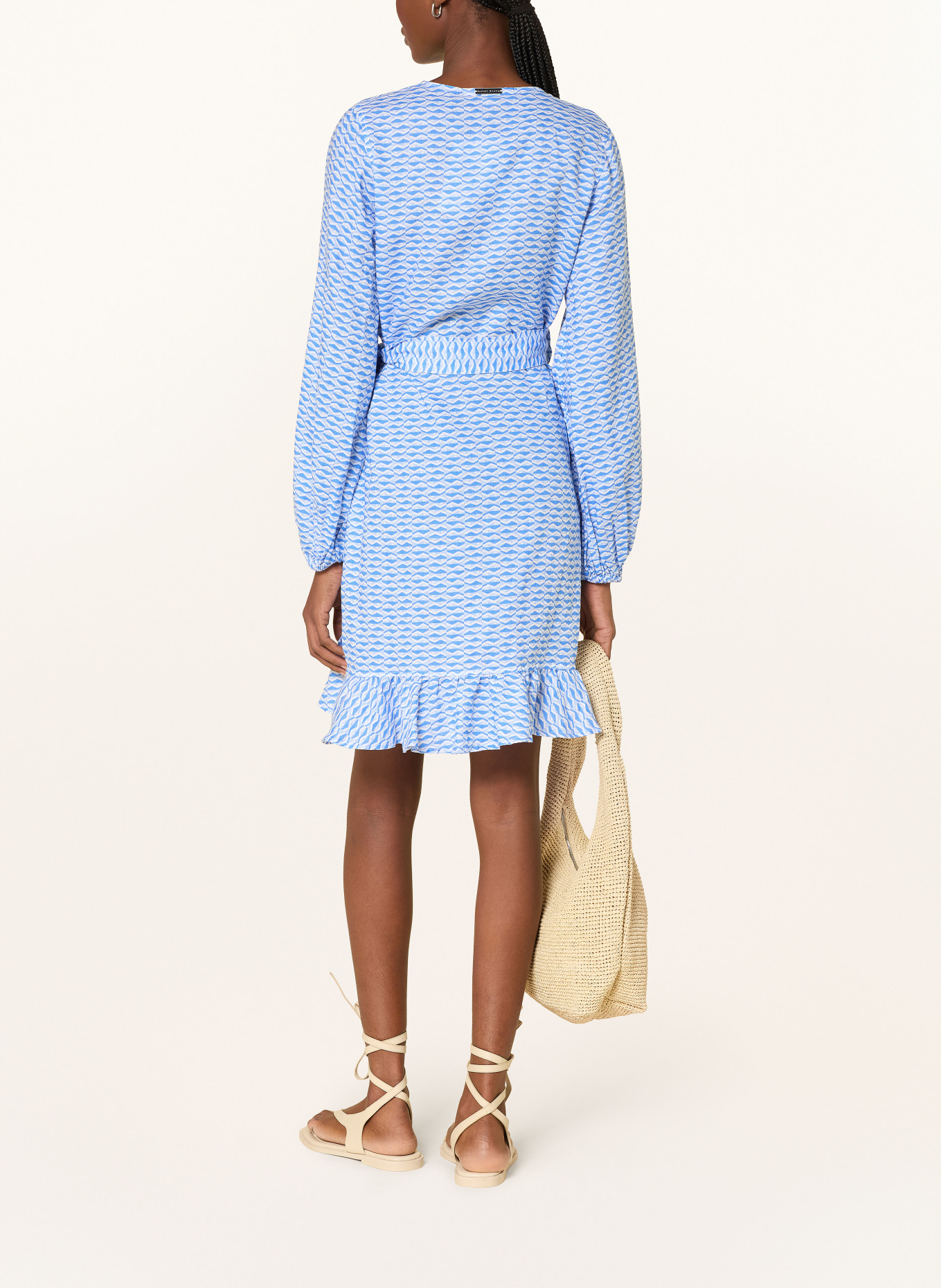 heidi klein Robe de plage TINOS en lin: BLEU CLAIR / BLANC