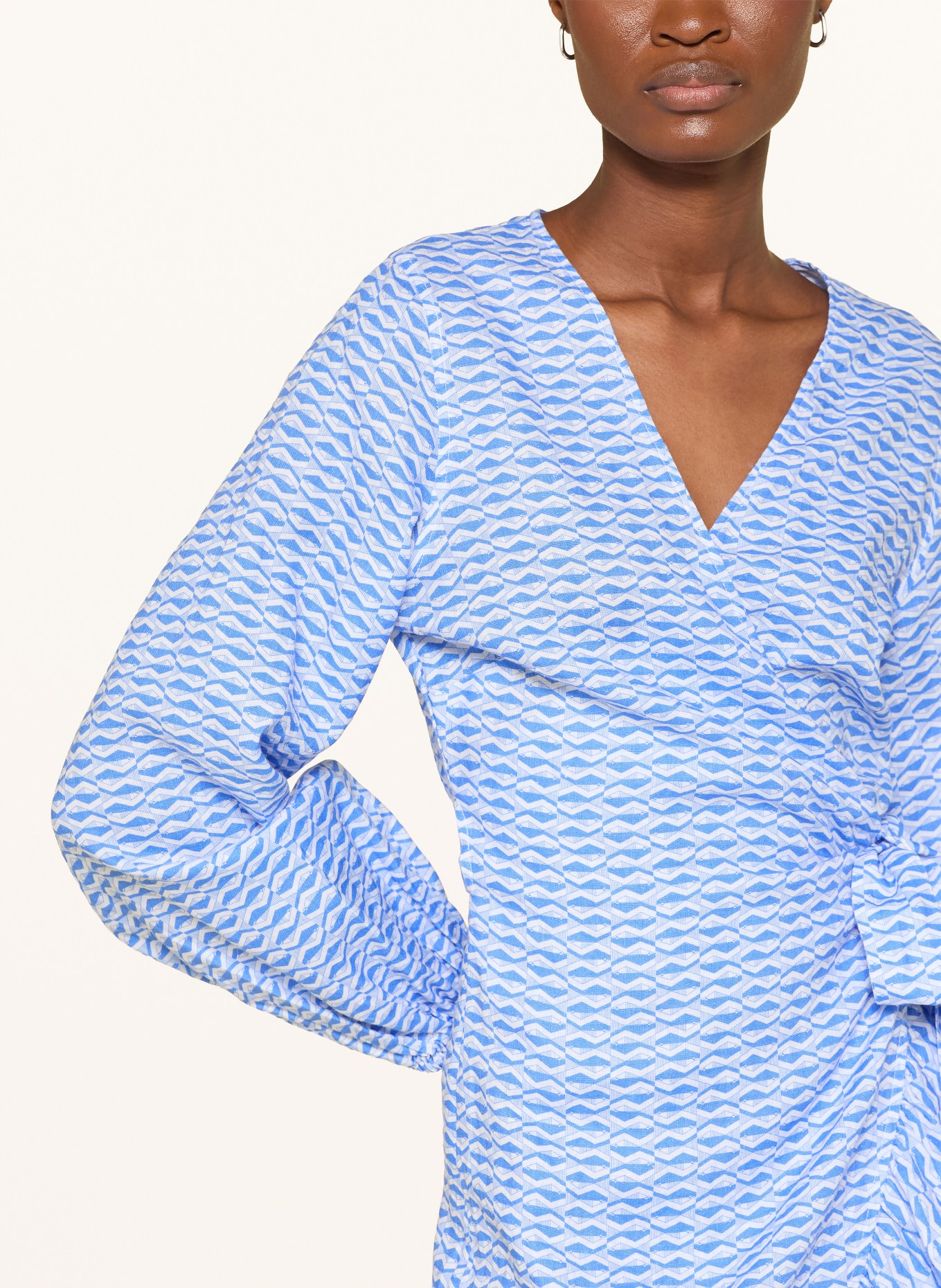 heidi klein Robe de plage TINOS en lin: BLEU CLAIR / BLANC