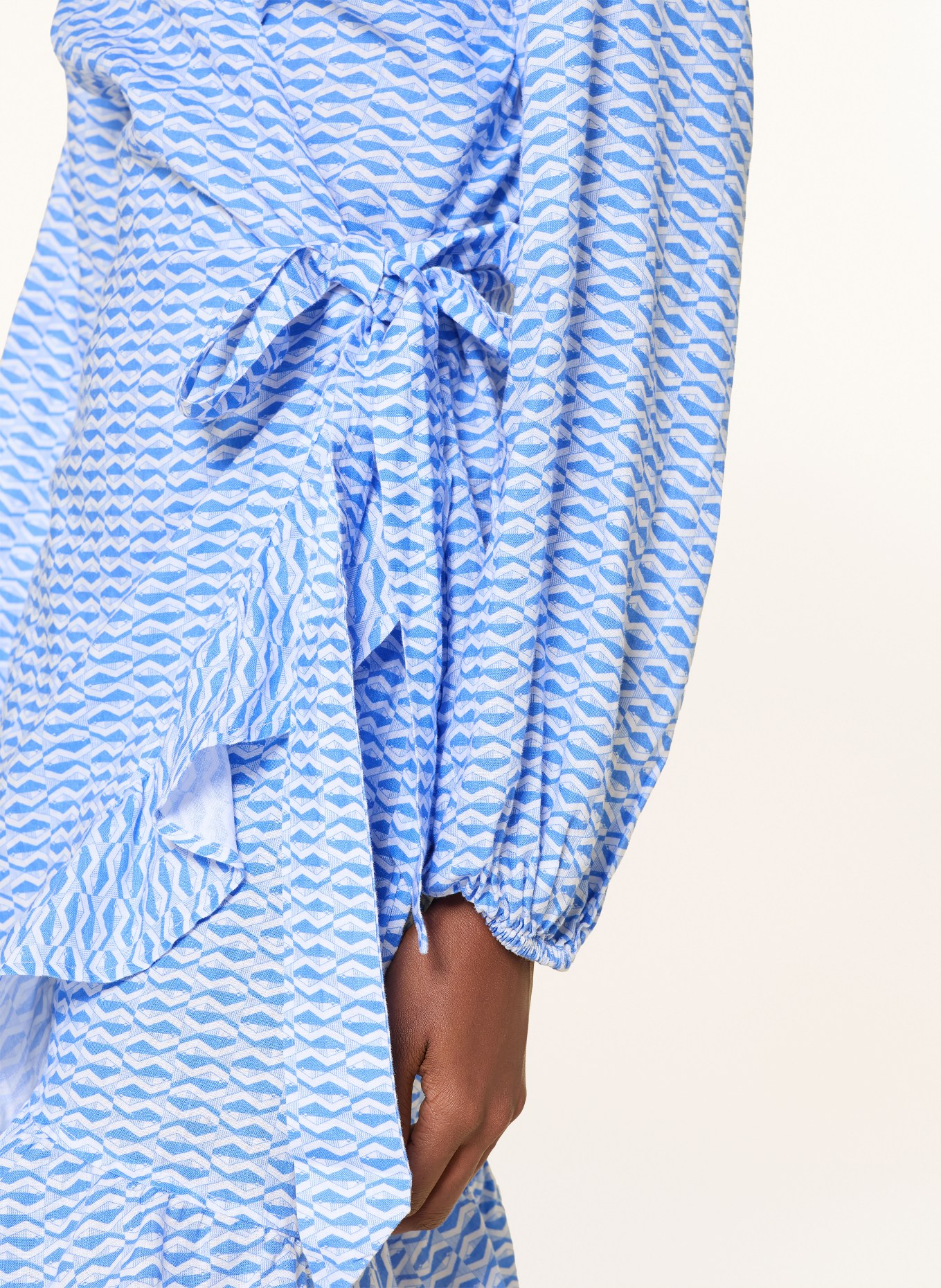 heidi klein Robe de plage TINOS en lin: BLEU CLAIR / BLANC