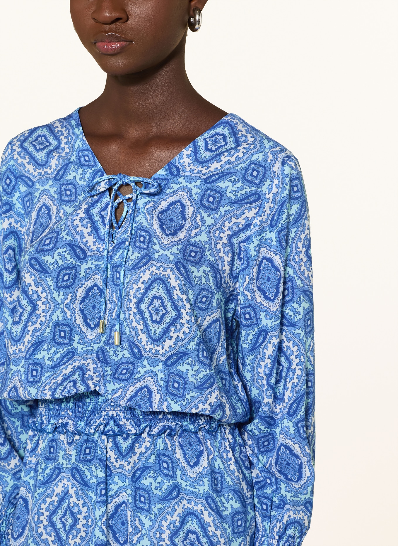 heidi klein Robe de plage MYKONOS à volants: BLEU