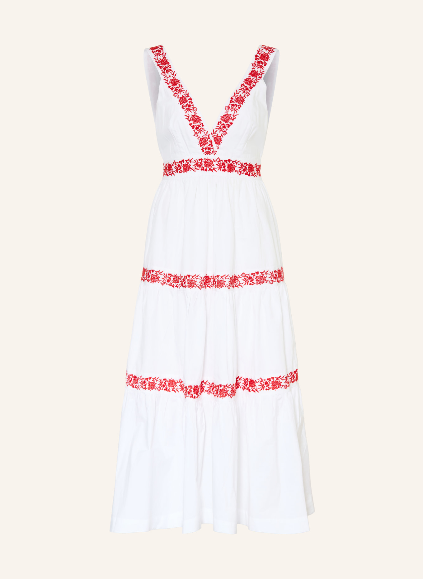 heidi klein Robe de plage PETALIA: BLANC / ROUGE