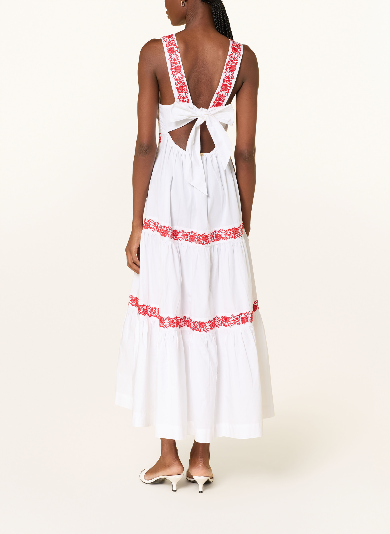 heidi klein Robe de plage PETALIA: BLANC / ROUGE