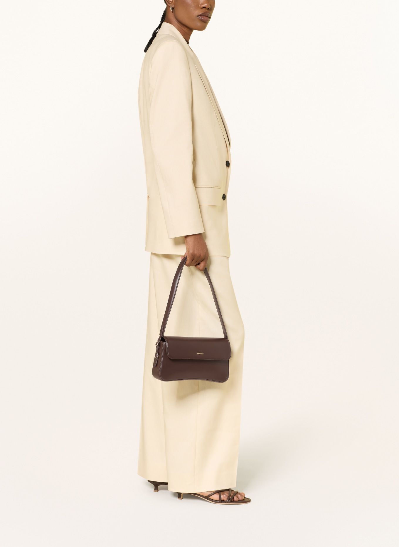 HUGO Handtas SYNDRA: MARRON FONCÉ