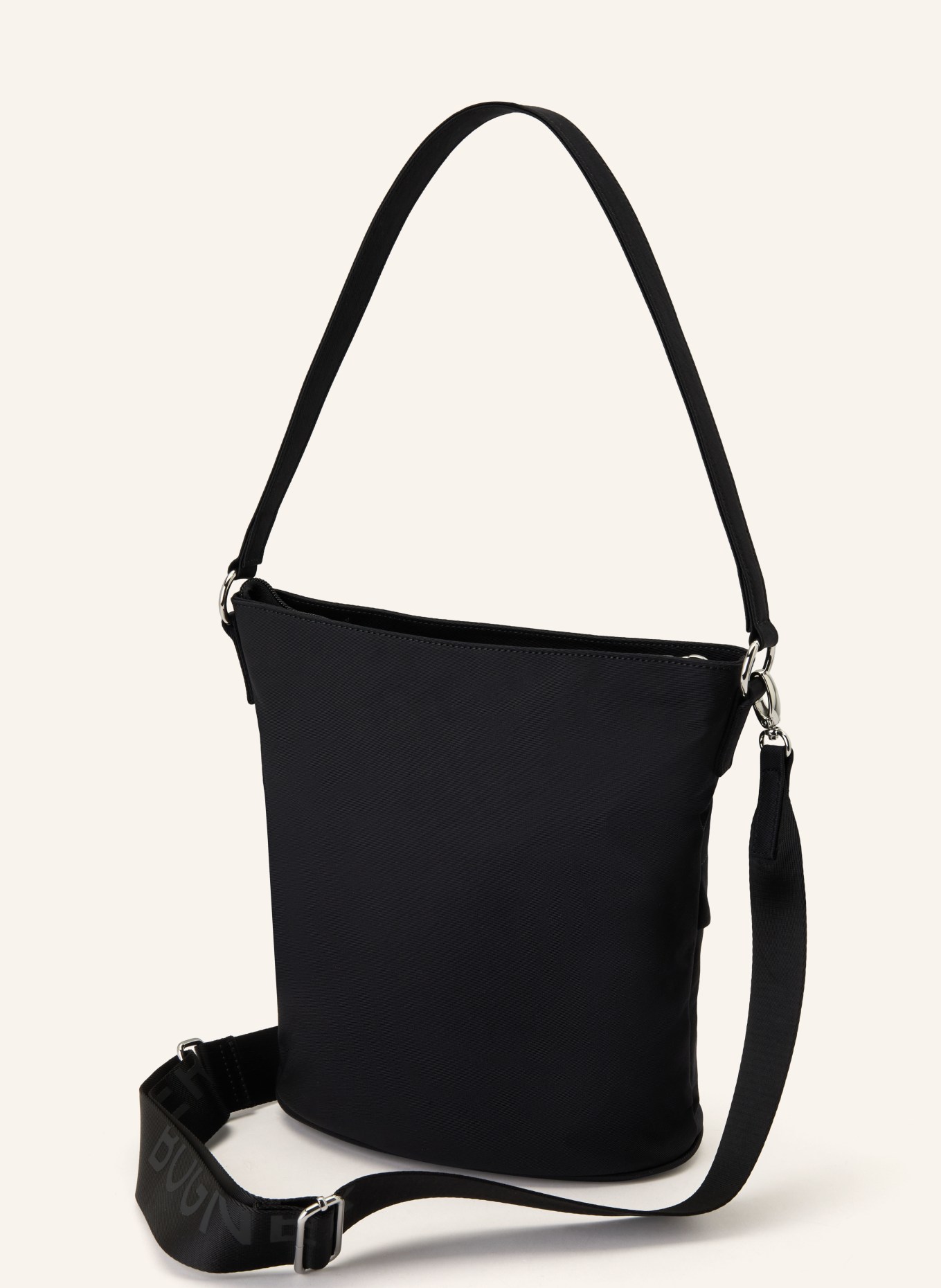 BOGNER Schultertasche: SCHWARZ / SILBER