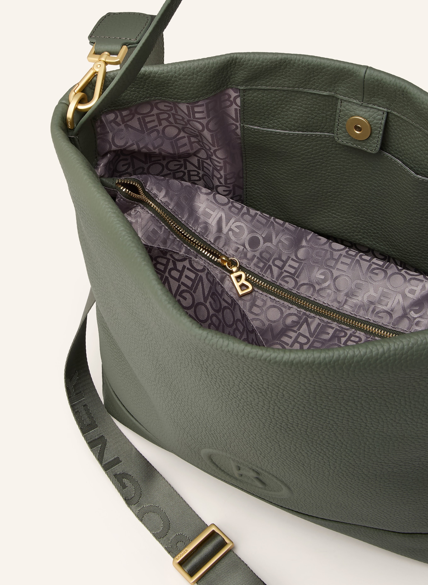 BOGNER Sac à bandoulière BOZEN AVNI: BLEU PÉTROLE / OR