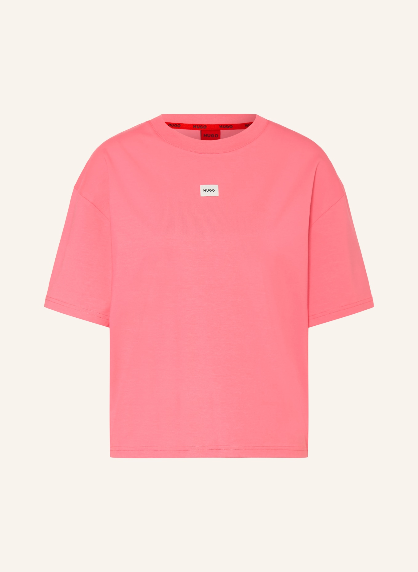 HUGO Lounge-Shirt SIGNATURE: PINK