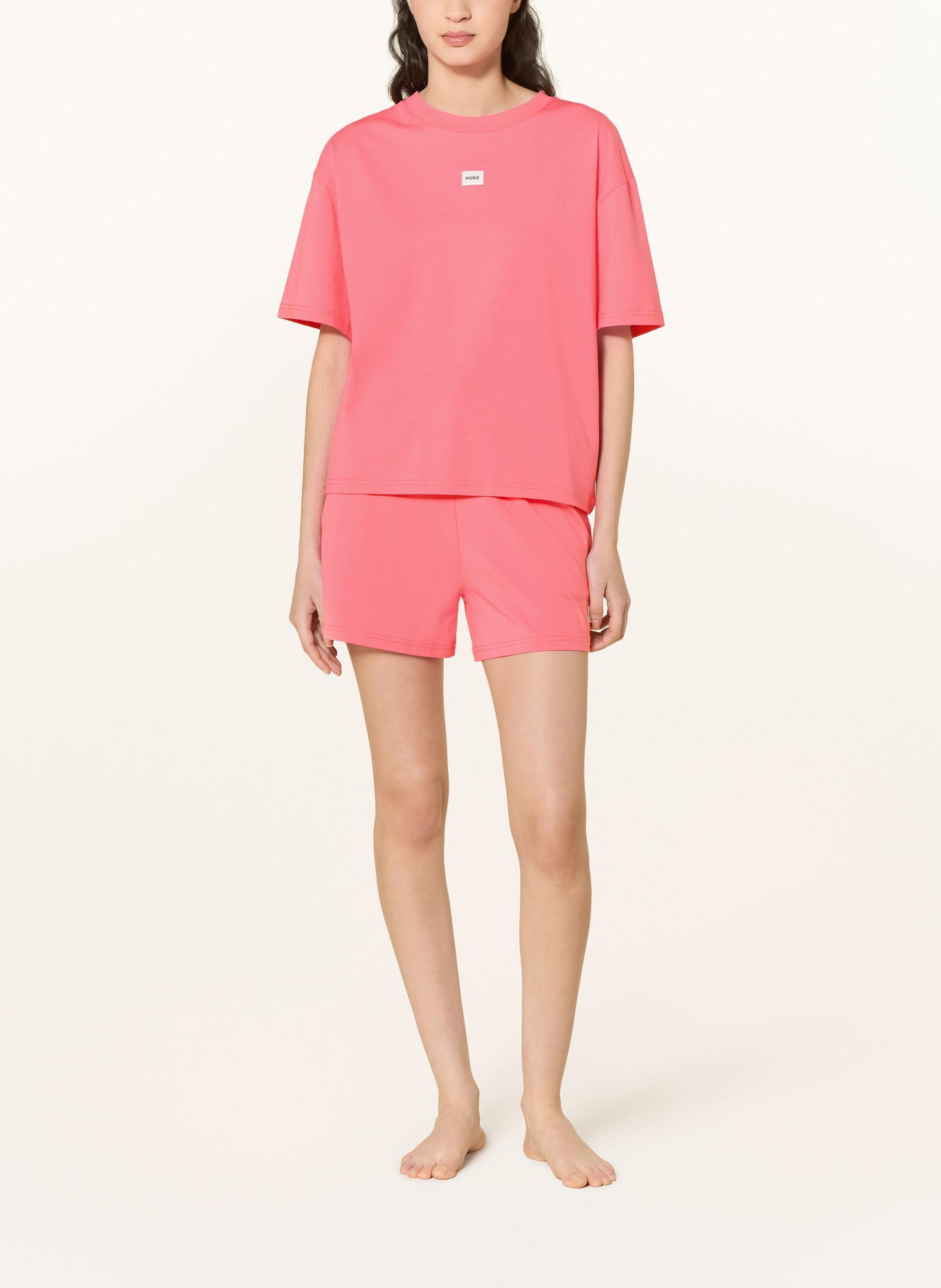 HUGO Lounge-Shirt SIGNATURE: PINK