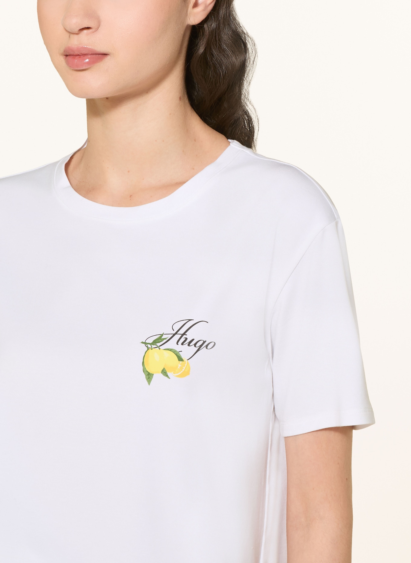 HUGO Koszulka nocna NIGHT: ECRU