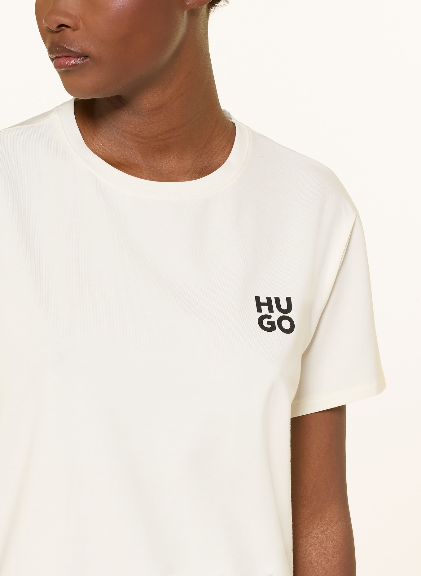 HUGO Schlafshirt NIGHT: ECRU