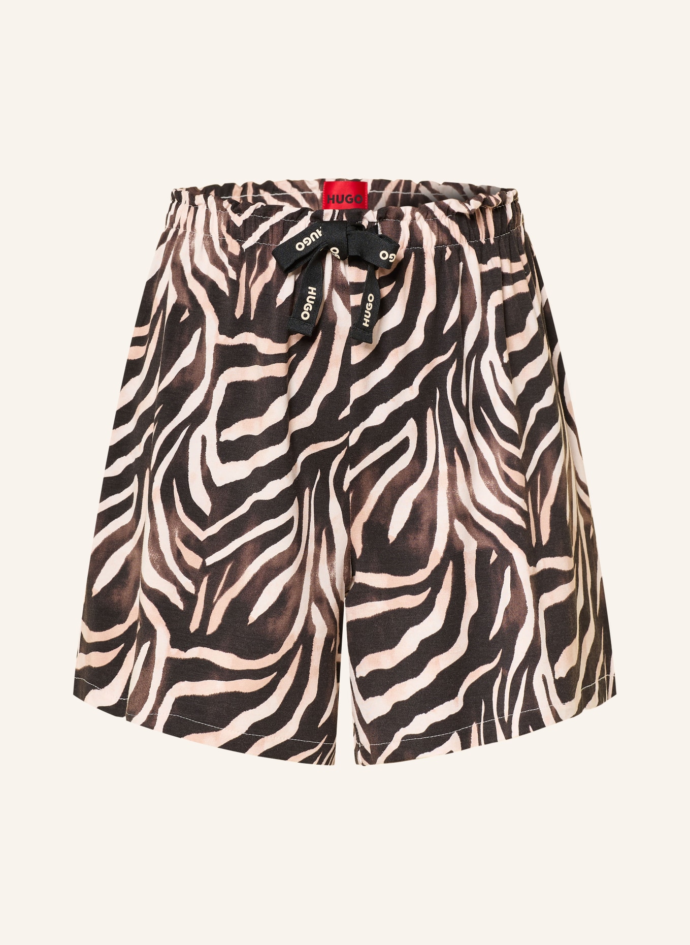 HUGO Schlafshorts: SCHWARZ / HELLROSA / HELLORANGE