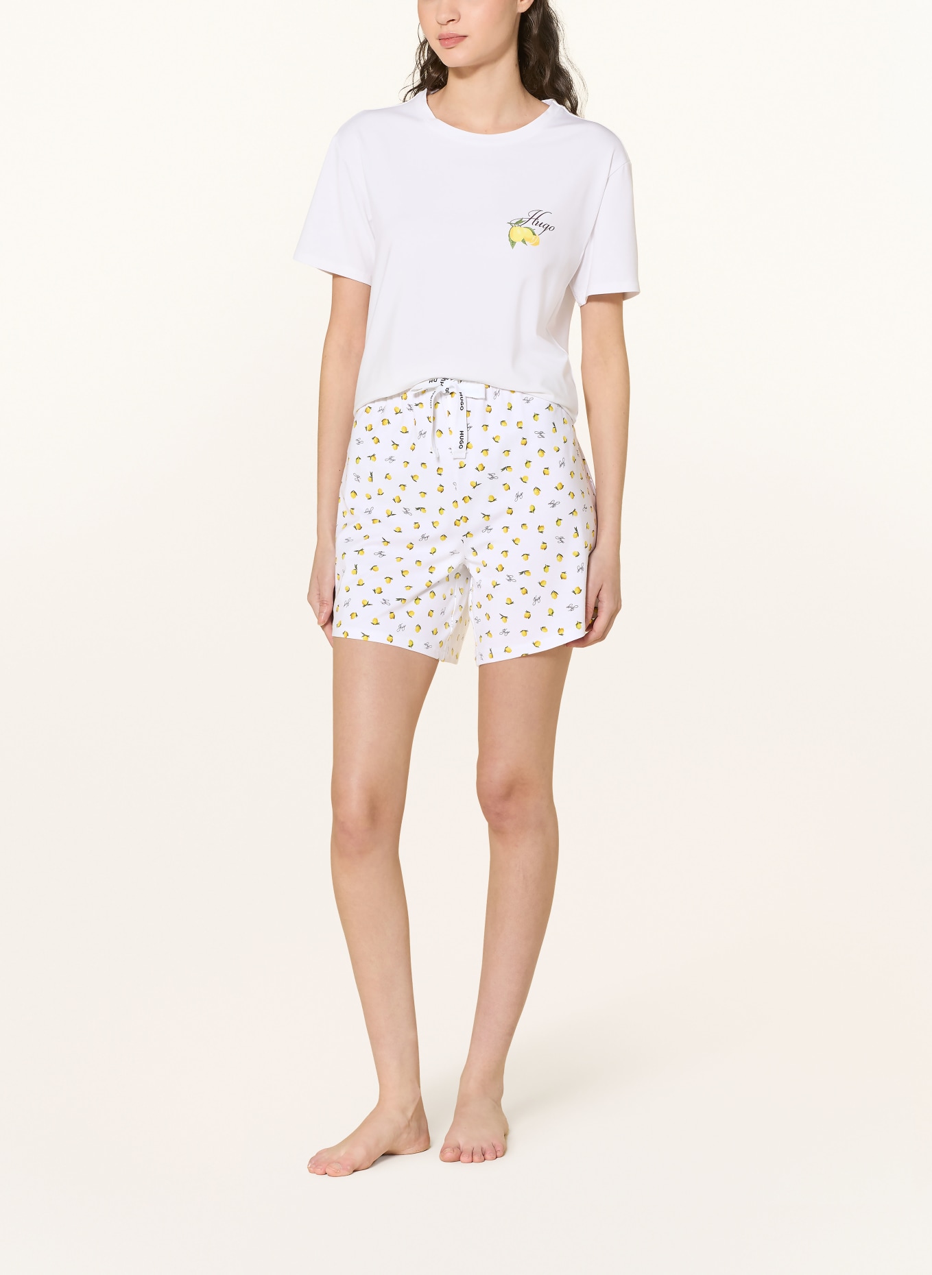 HUGO Schlafshorts: GELB / GRÜN / WEISS