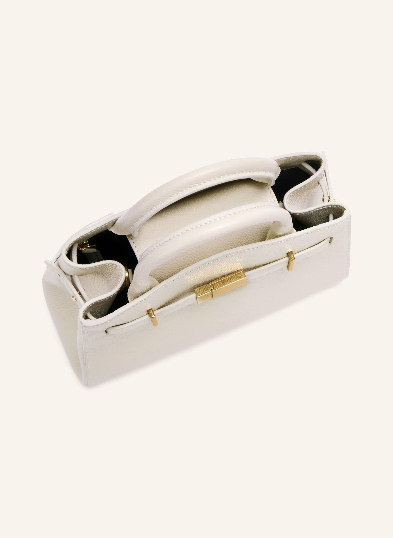 DEMELLIER Handtasche THE SMALL HUDSON: CREME / GOLD