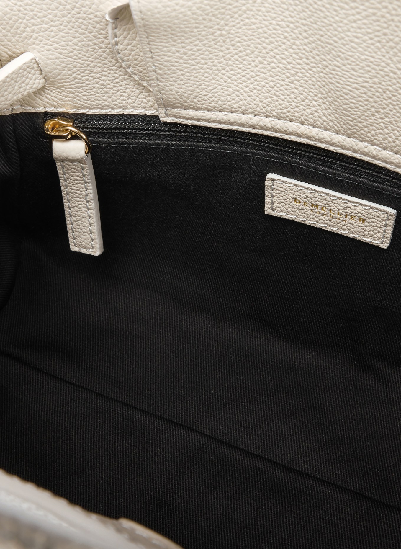 DEMELLIER Handtasche THE SMALL HUDSON: CREME / GOLD