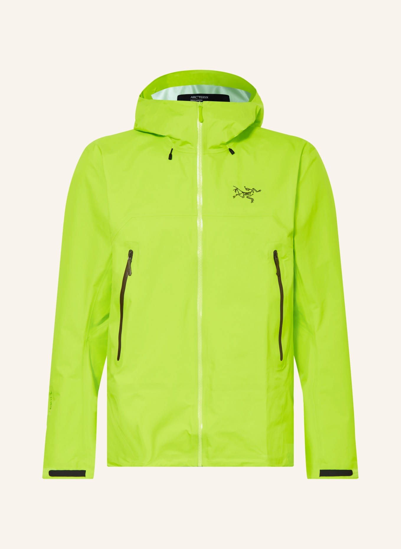 ARC'TERYX Kurtka typu hardshell BETA SL: JASKRAWY ZIELONY / CZIEMNOSZARY
