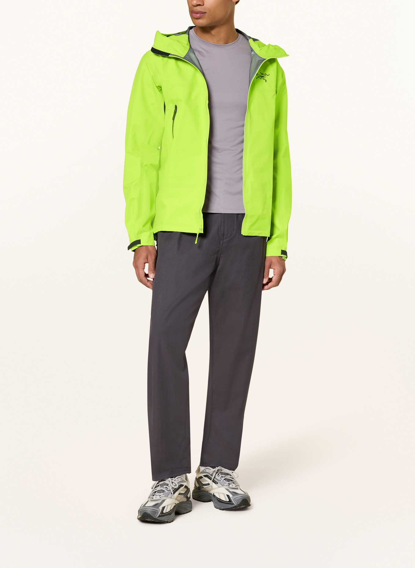 ARC'TERYX Kurtka typu hardshell BETA SL: JASKRAWY ZIELONY / CZIEMNOSZARY