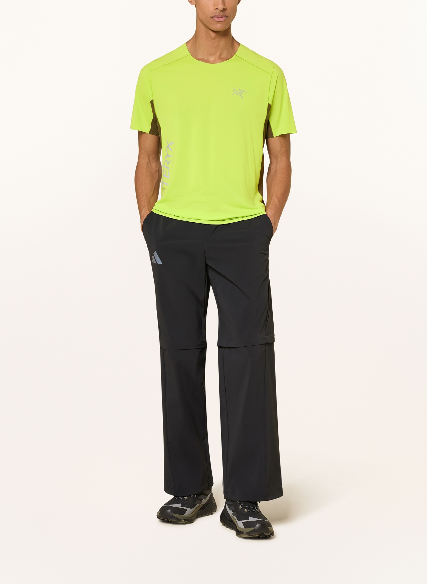 ARC'TERYX Functioneel shirt NORVAN DOWNWORD: NEONGROEN / GRIJS / KAKI