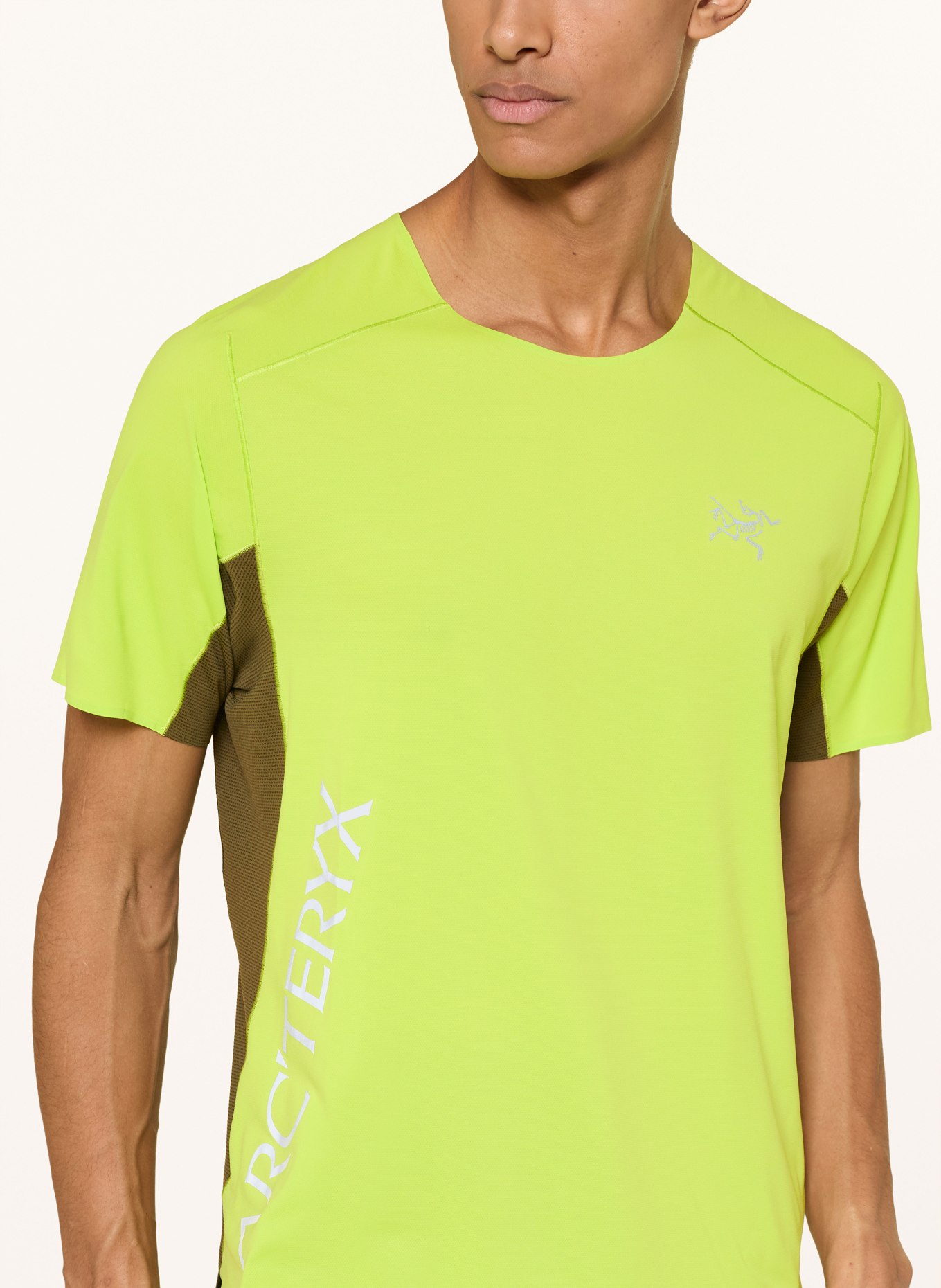 ARC'TERYX Functioneel shirt NORVAN DOWNWORD: NEONGROEN / GRIJS / KAKI