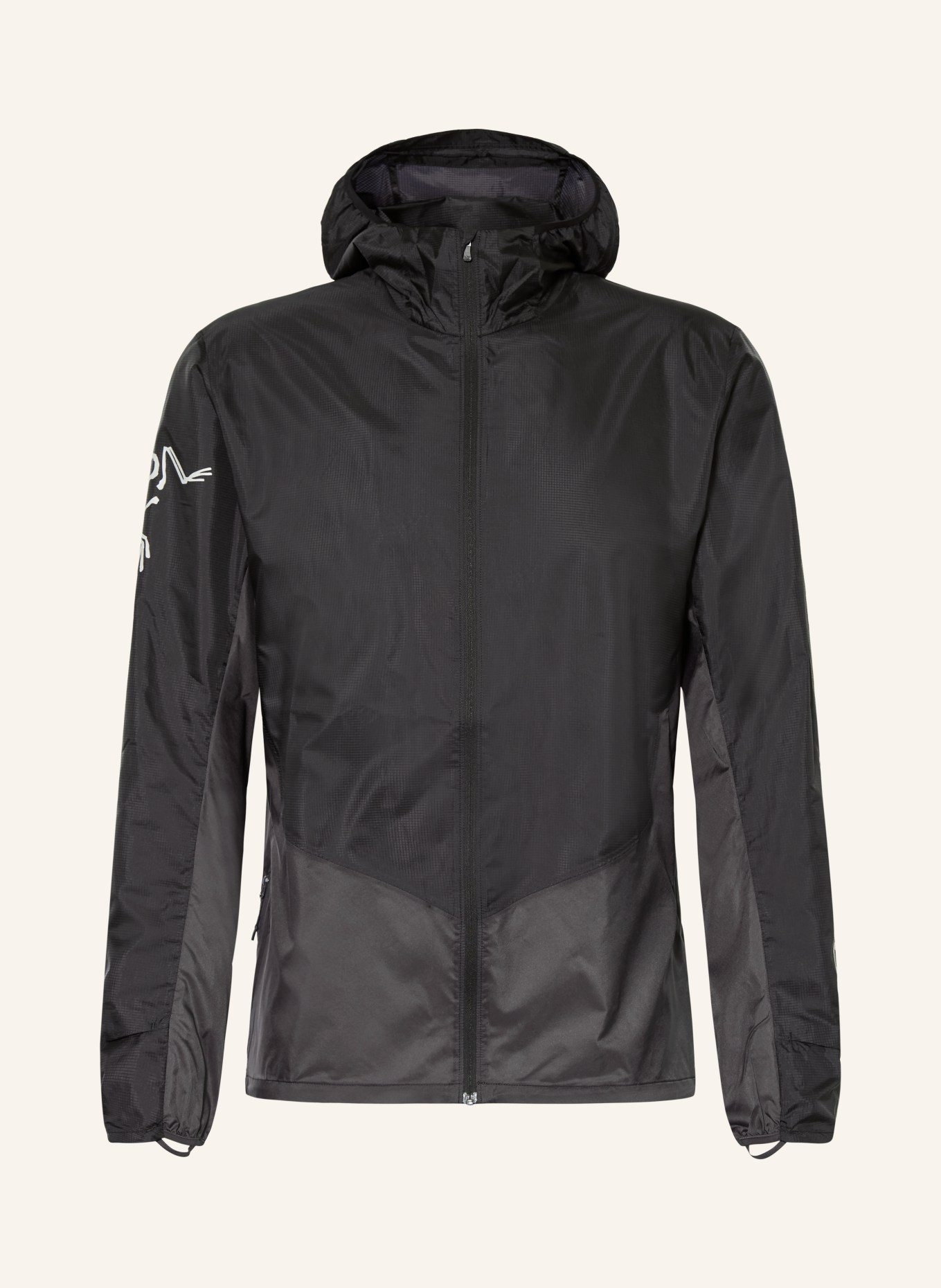 ARC'TERYX Funktionsjacke NORVAN WINDSHELL: SCHWARZ / HELLGRAU