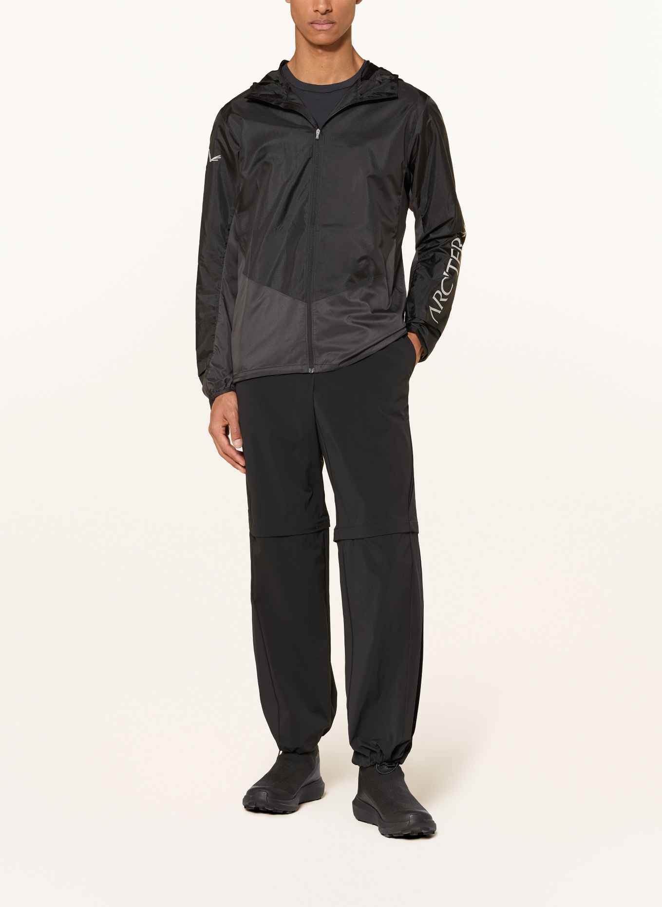 ARC'TERYX Funktionsjacke NORVAN WINDSHELL: SCHWARZ / HELLGRAU