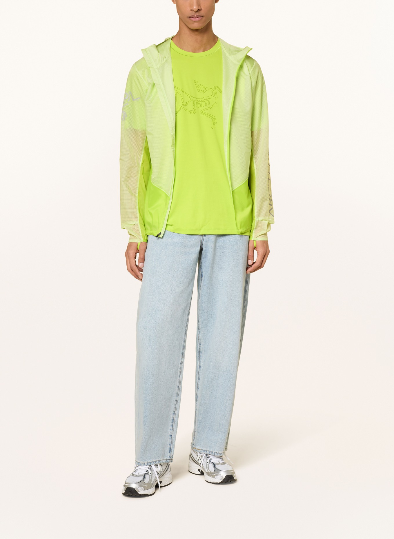 ARC'TERYX Functioneel jack NORVAN WINDSHELL: GEEL / GRIJS / NEONGROEN