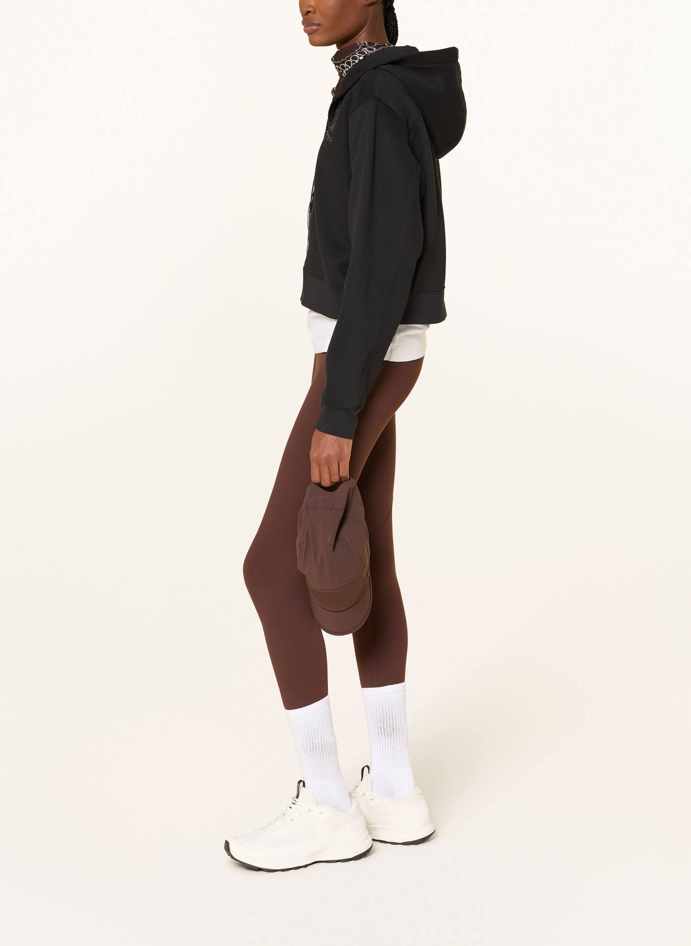 ARC'TERYX EMBLEM CROP Sweat Jacket: BLACK