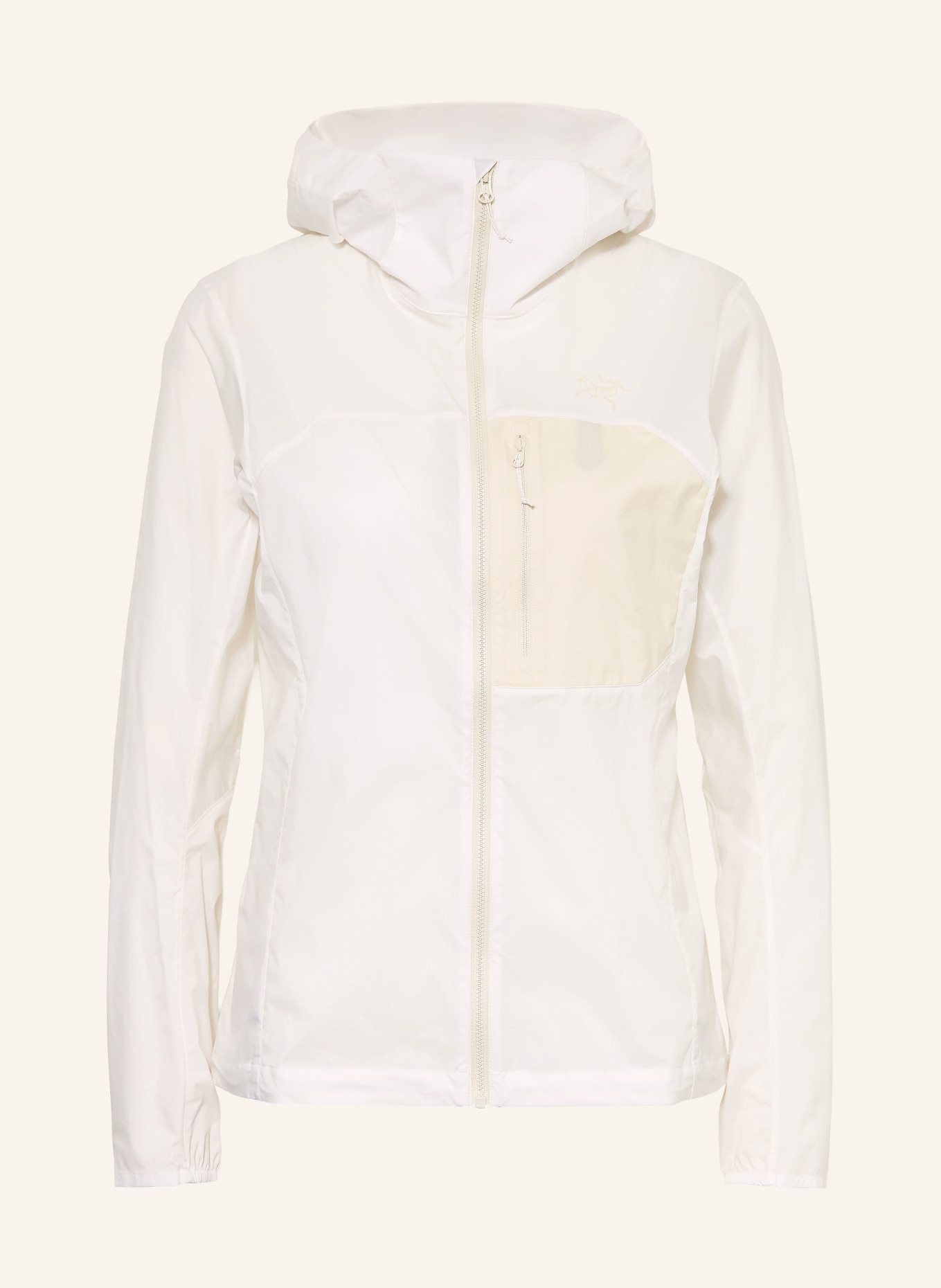 ARC'TERYX Coupe-vent SQUAMISH HOODY: BLANC / BEIGE