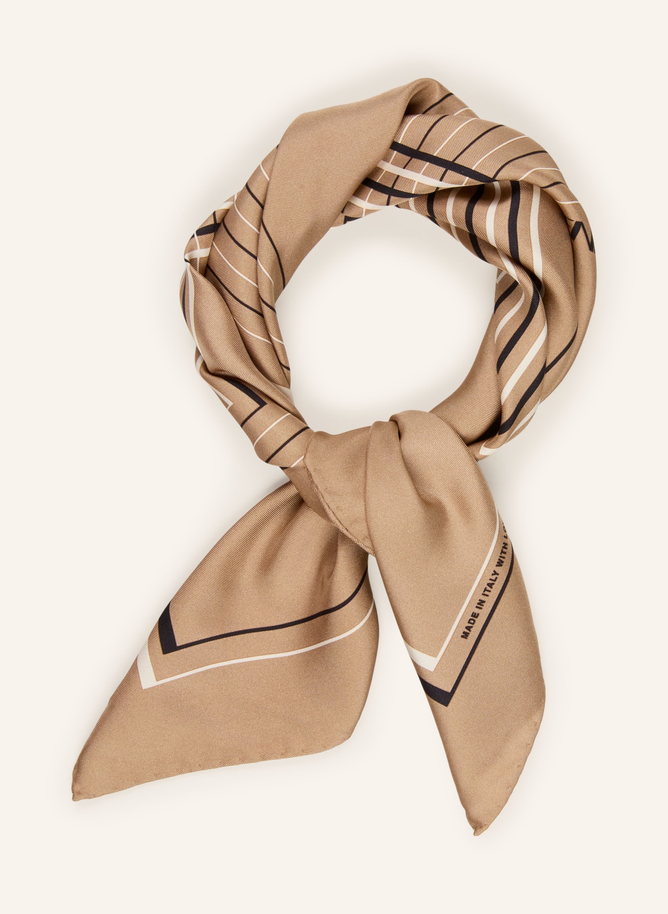 AENEIS Chusta jedwabna: BEŻOWY / BIAŁY / CZARNY