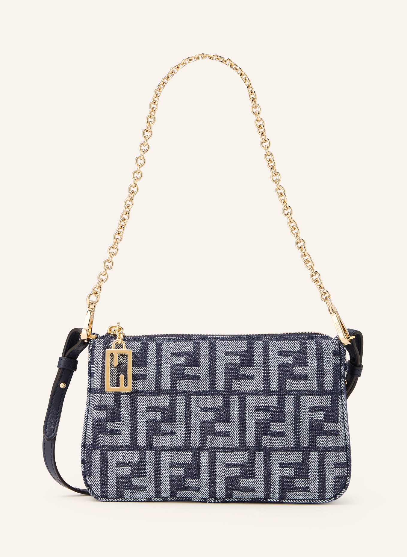 FENDI Schoudertas BAGUETTE: BLAUW / WIT