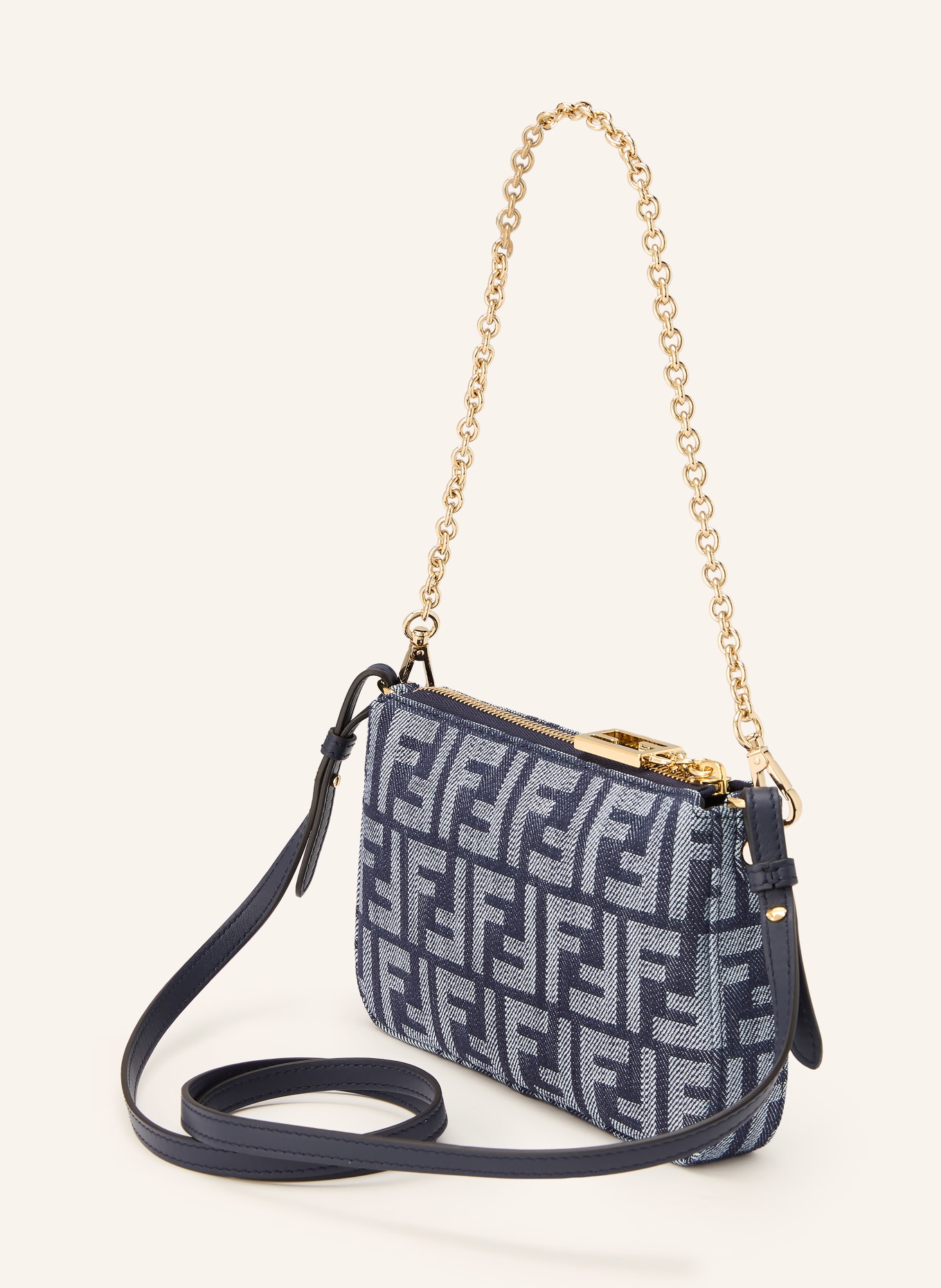 FENDI Schoudertas BAGUETTE: BLAUW / WIT