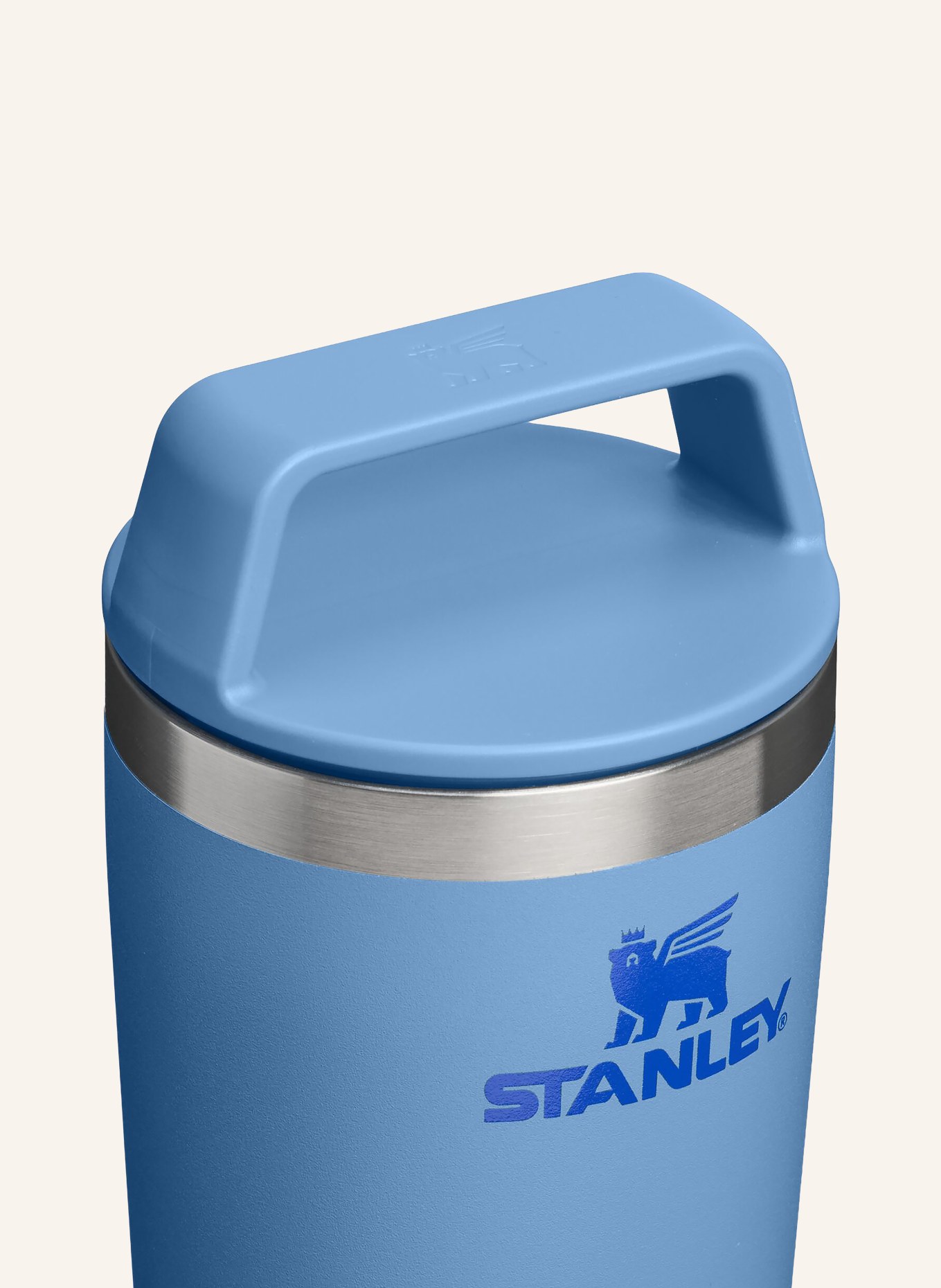 STANLEY Thermal mug THE CAFÉ-TO-GO TRAVEL MUG: BLUE / SILVER / LIGHT BLUE