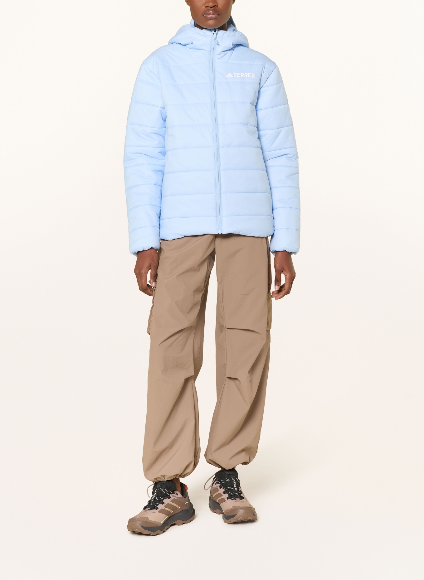 adidas TERREX Gewatteerd jack TERREX MULTI ESSENTIALS CLIMAWARM INSULATED HOODED: LICHTBLAUW