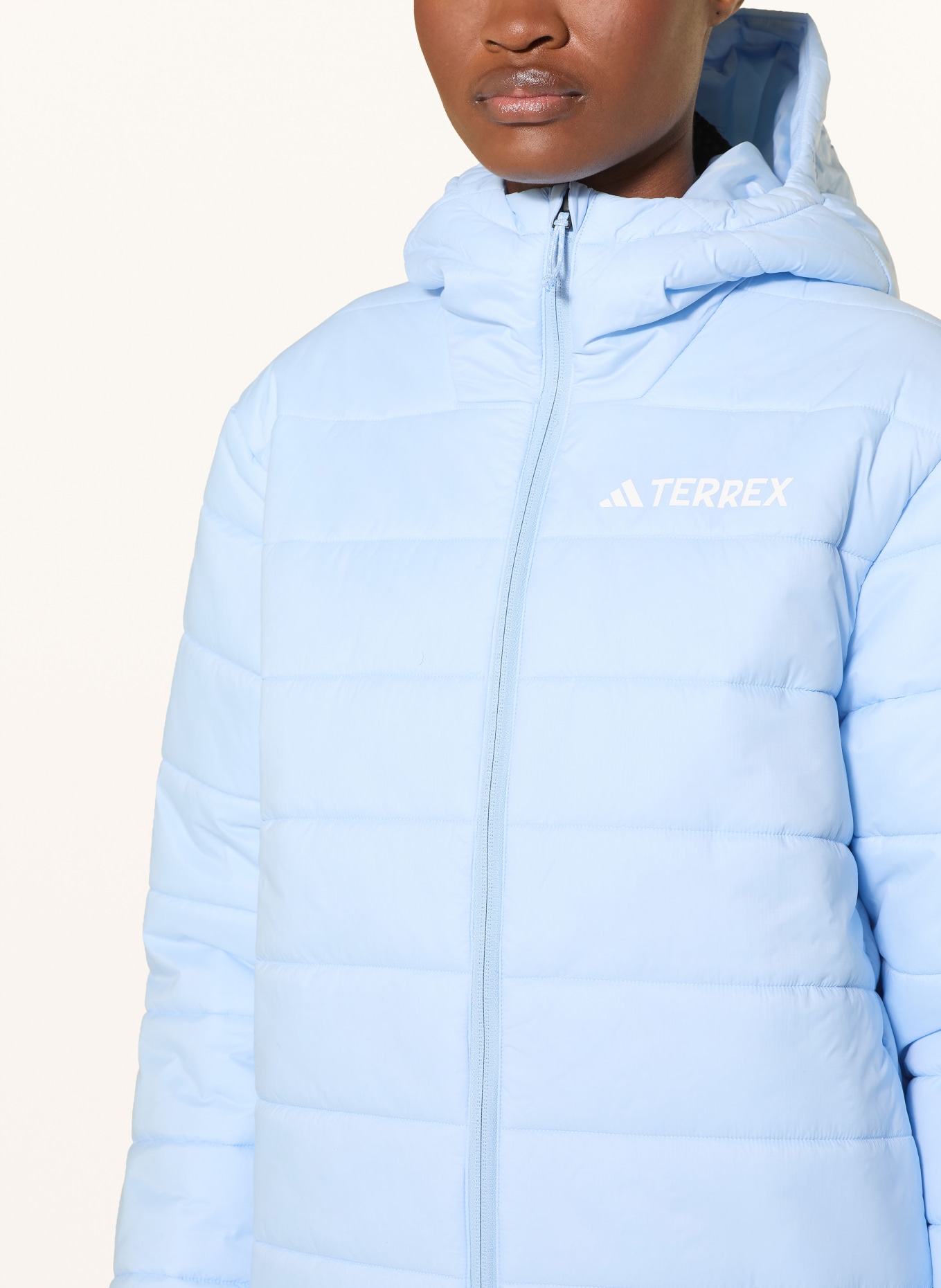 adidas TERREX Gewatteerd jack TERREX MULTI ESSENTIALS CLIMAWARM INSULATED HOODED: LICHTBLAUW