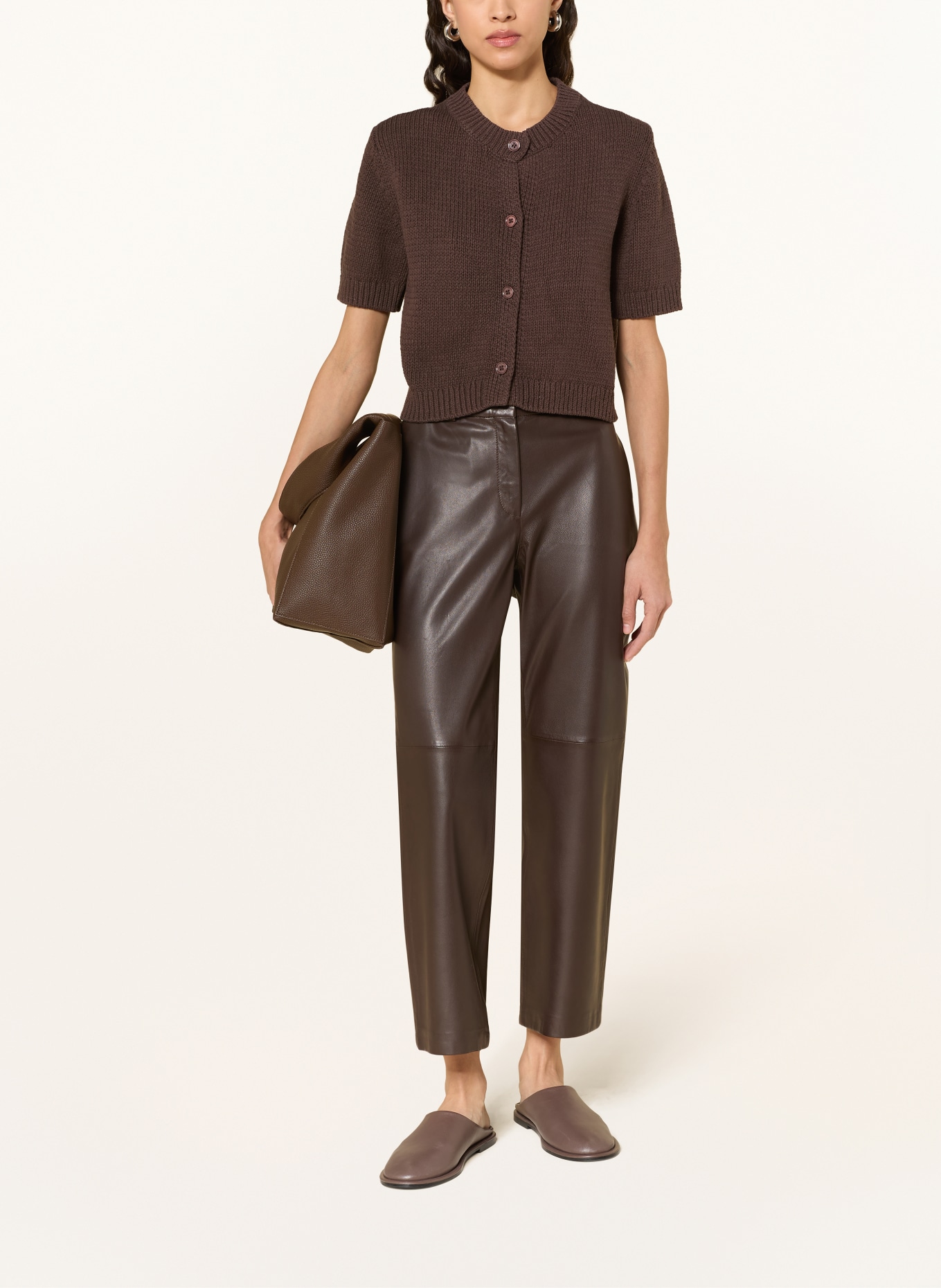 darling harbour kardigan: DARK BROWN