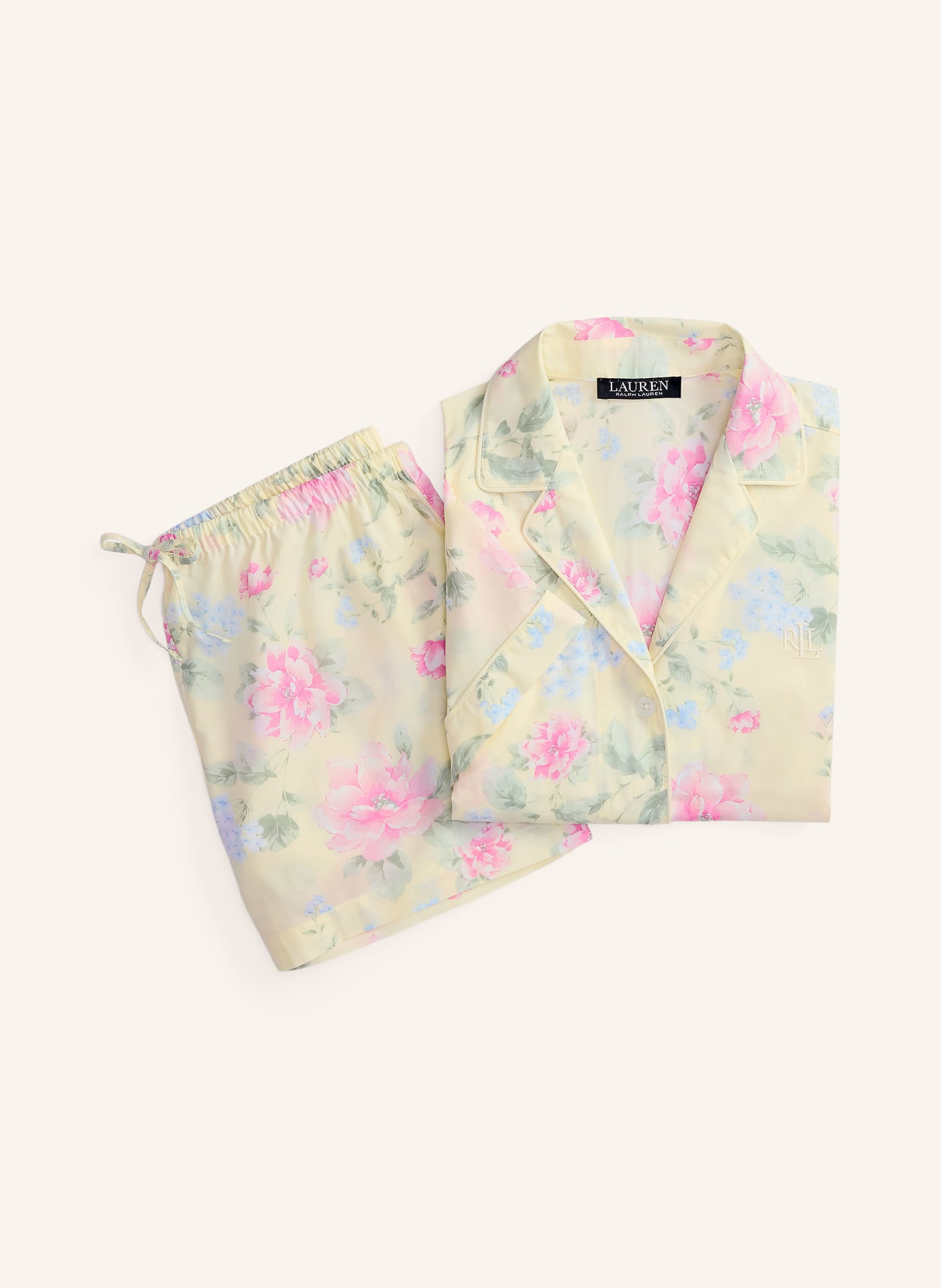 LAUREN RALPH LAUREN Krótkie piżamy: JASNOŻÓŁTY / RÓŻOWY / JASNONIEBIESKI
