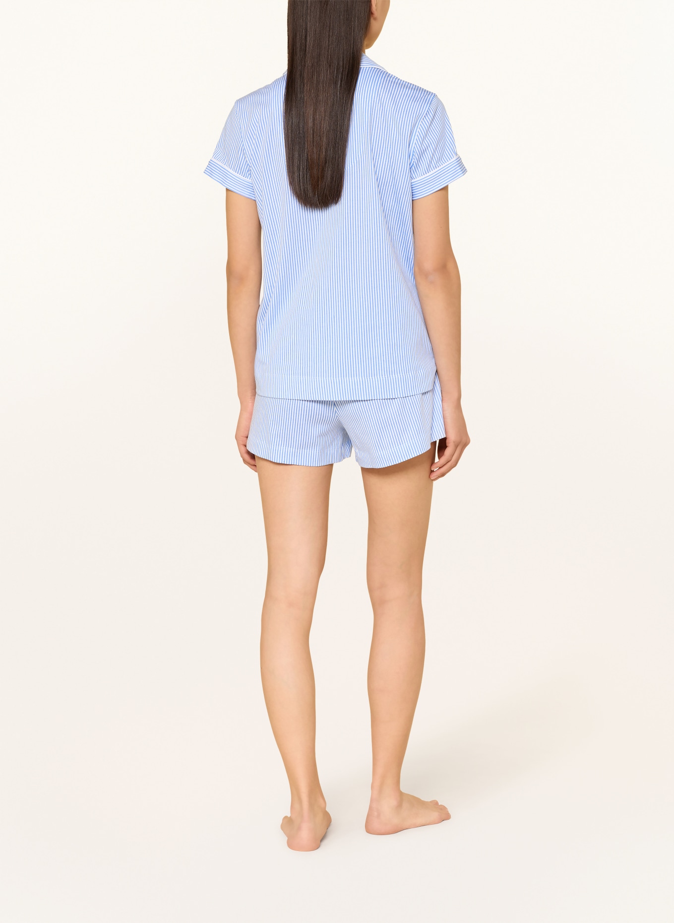 LAUREN RALPH LAUREN Pyjama shorty: BLEU CLAIR / BLANC