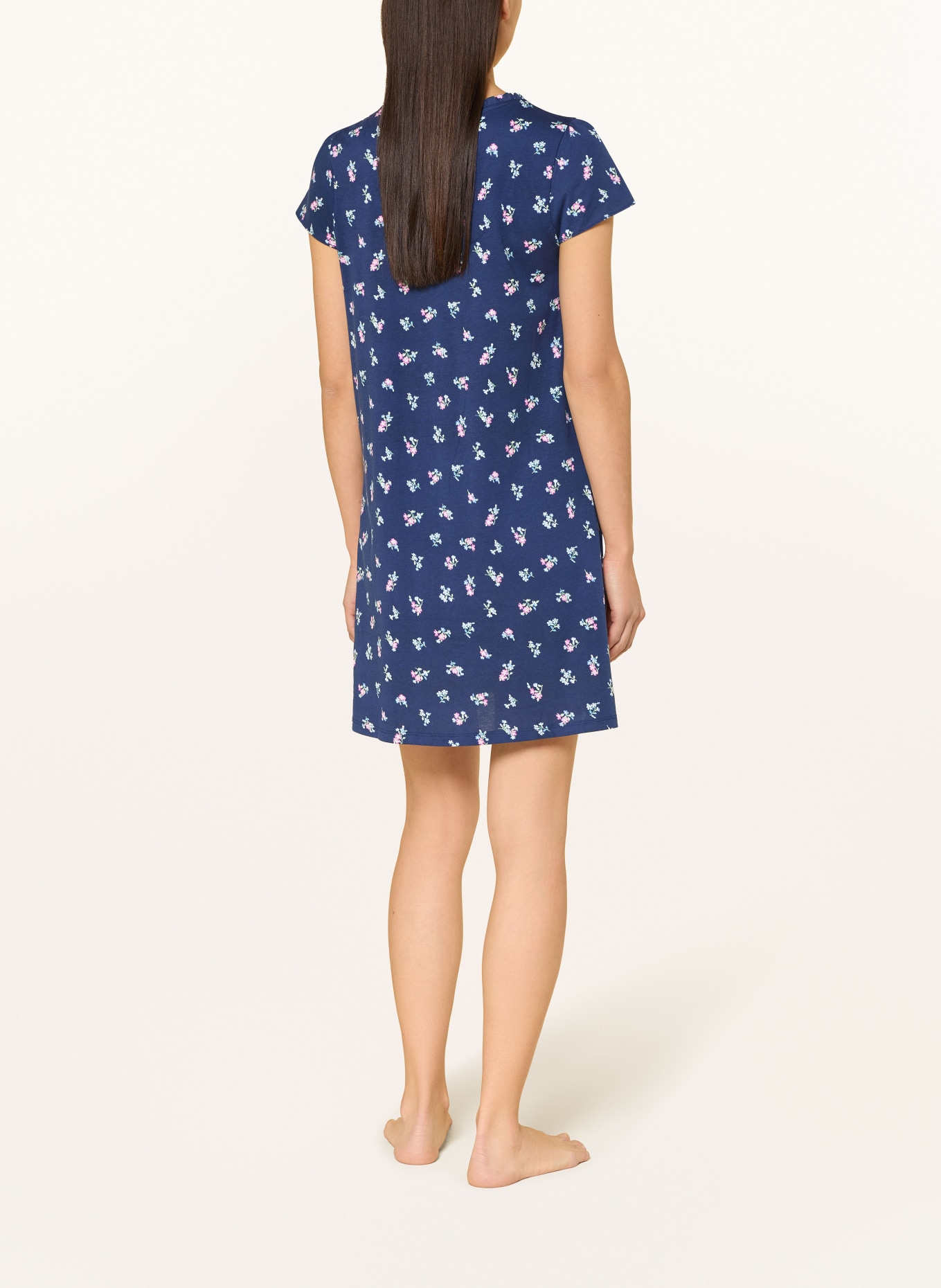 LAUREN RALPH LAUREN Nachthemd: BLAU / ROSA