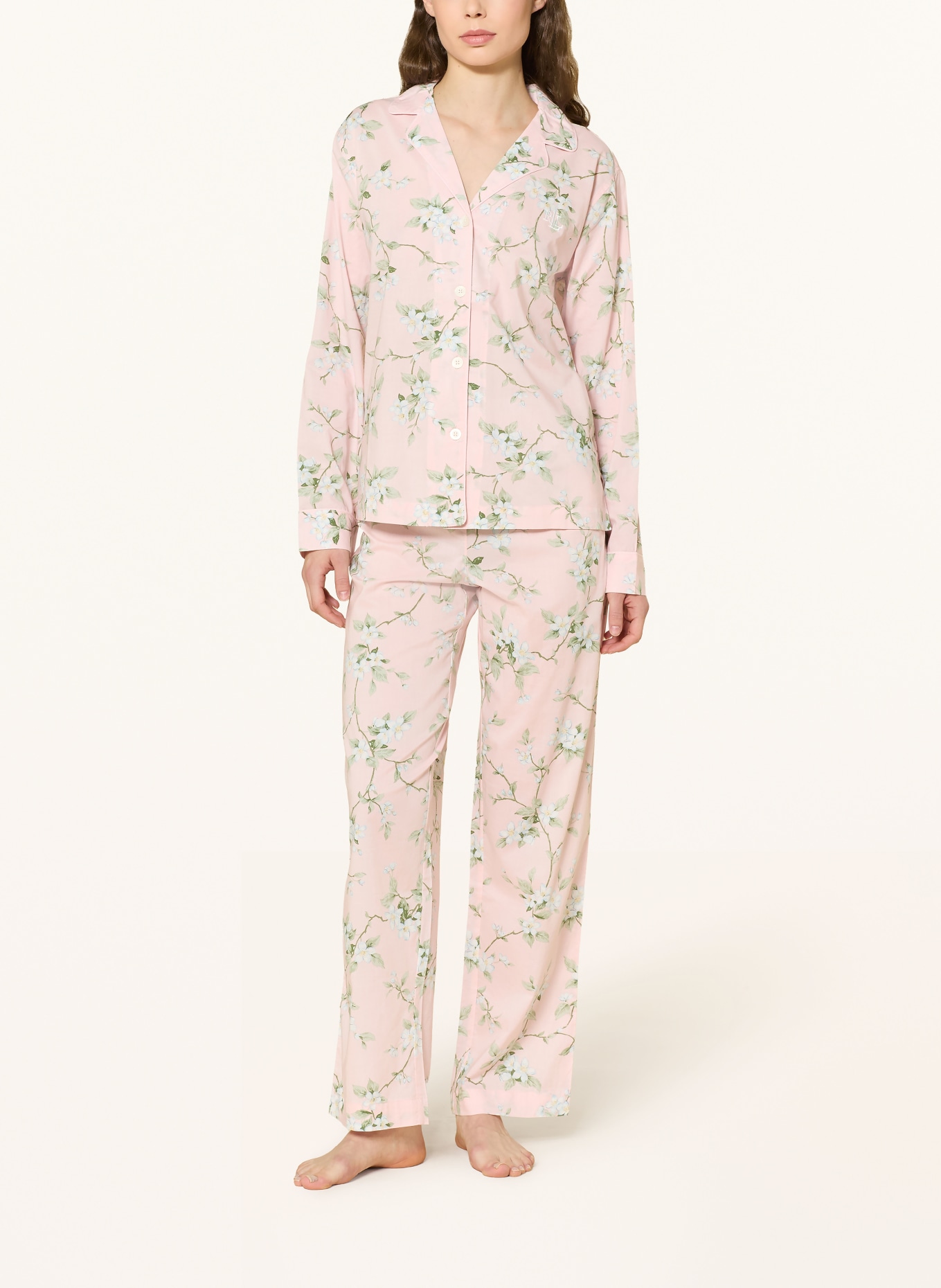 LAUREN RALPH LAUREN Schlafanzug: HELLROSA / HELLGRÜN / HELLBLAU