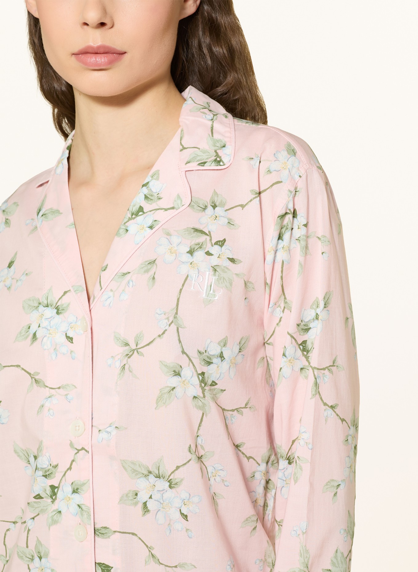 LAUREN RALPH LAUREN Schlafanzug: HELLROSA / HELLGRÜN / HELLBLAU